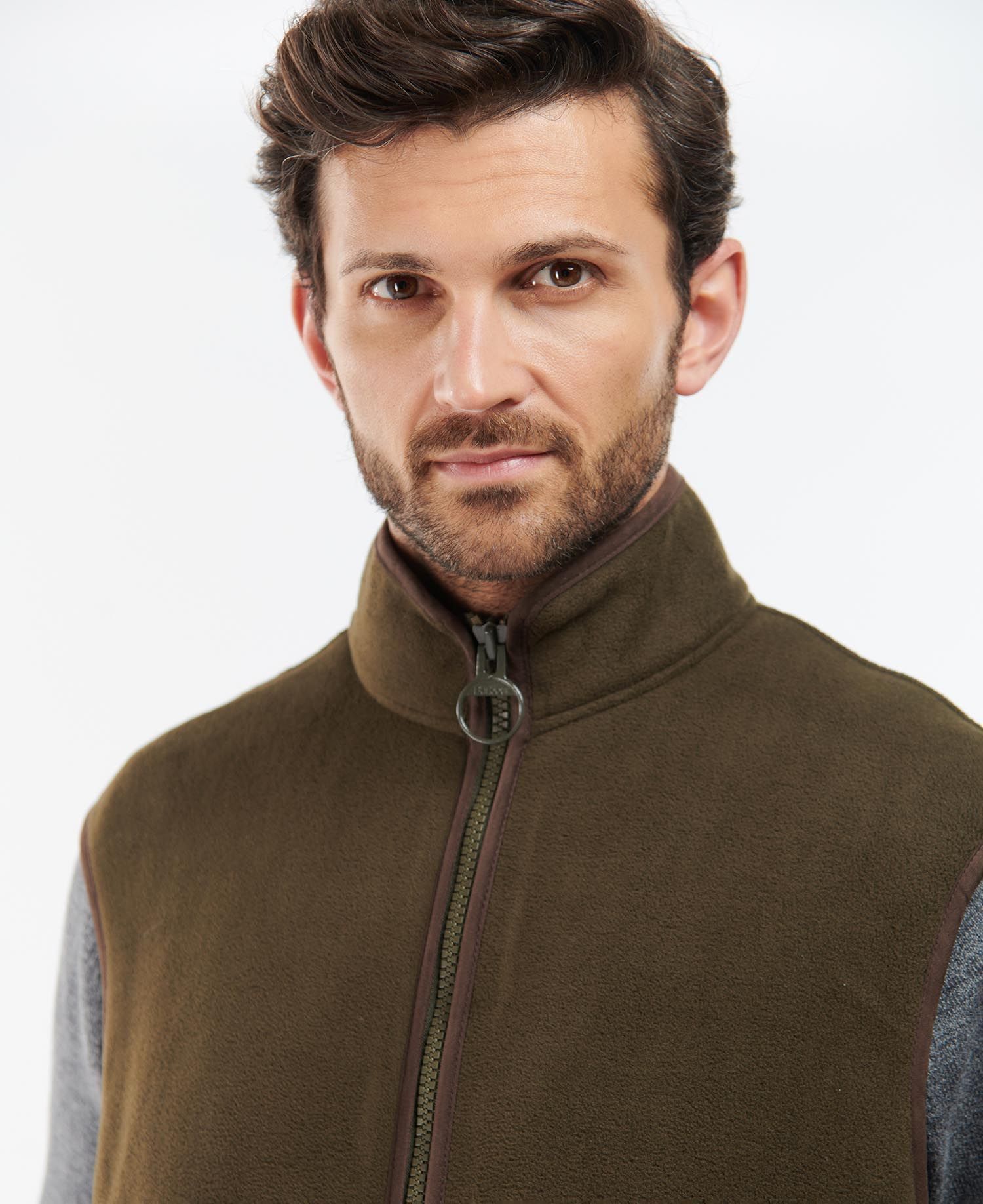 Barbour Oakmoor Fleece Men's Vest Olive | 918703-FHV