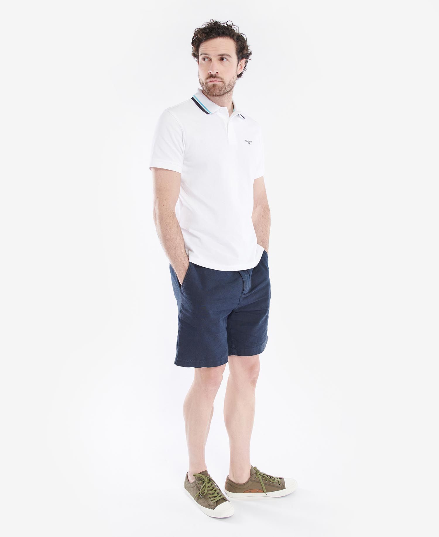 Barbour Otterburn Men's Polo Shirts White | 469351-SPQ