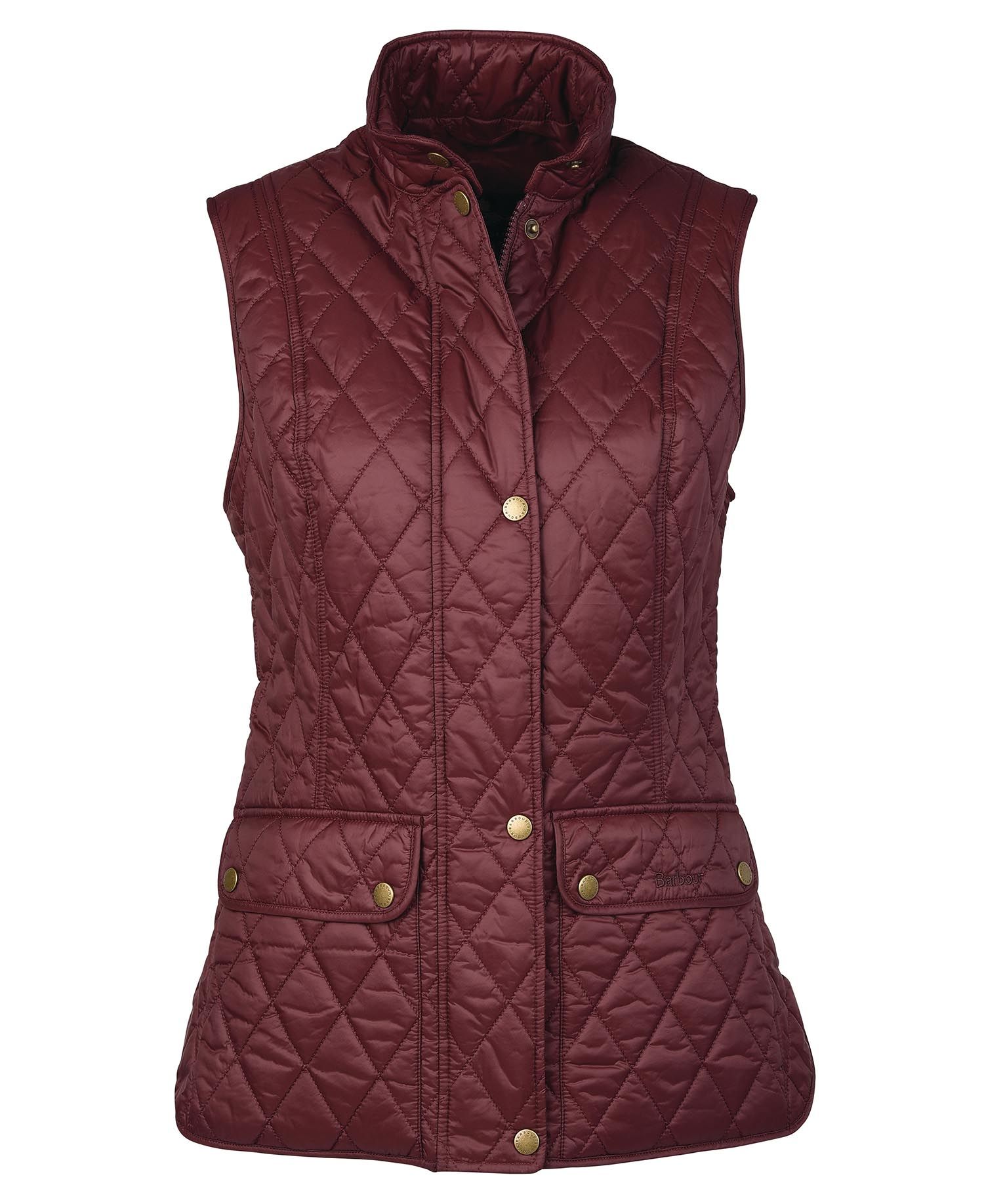 Barbour Otterburn Women's Vest Burgundy | 184639-CUW