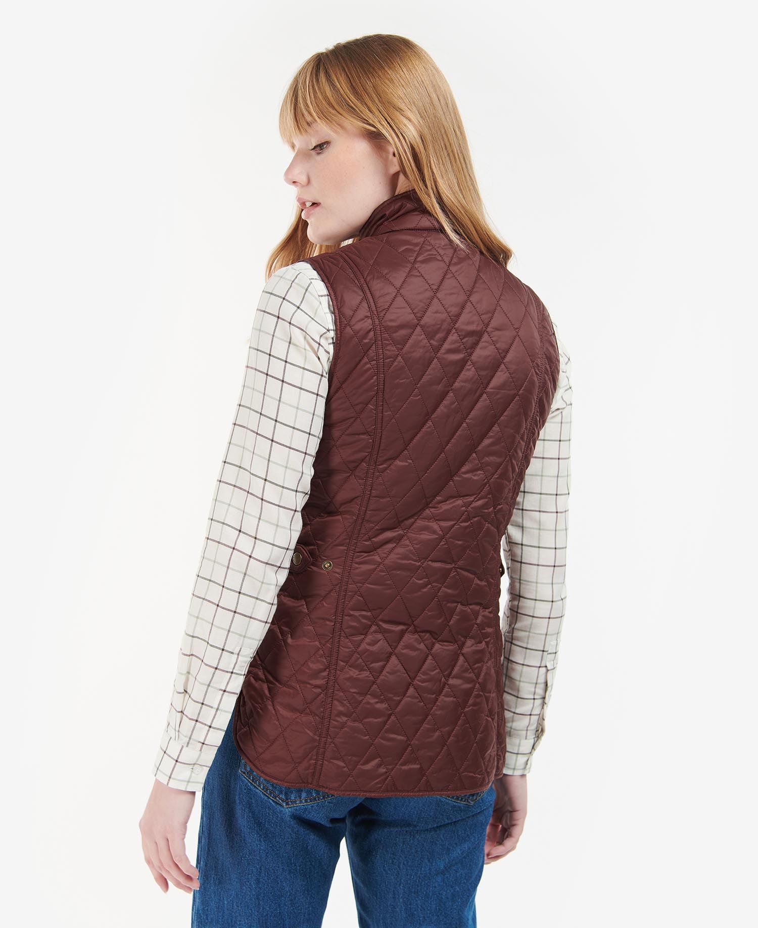 Barbour Otterburn Women's Vest Burgundy | 184639-CUW