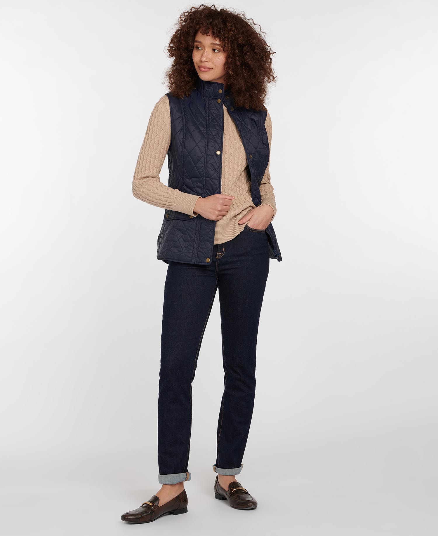 Barbour Otterburn Women's Vest Navy | 704526-CGL