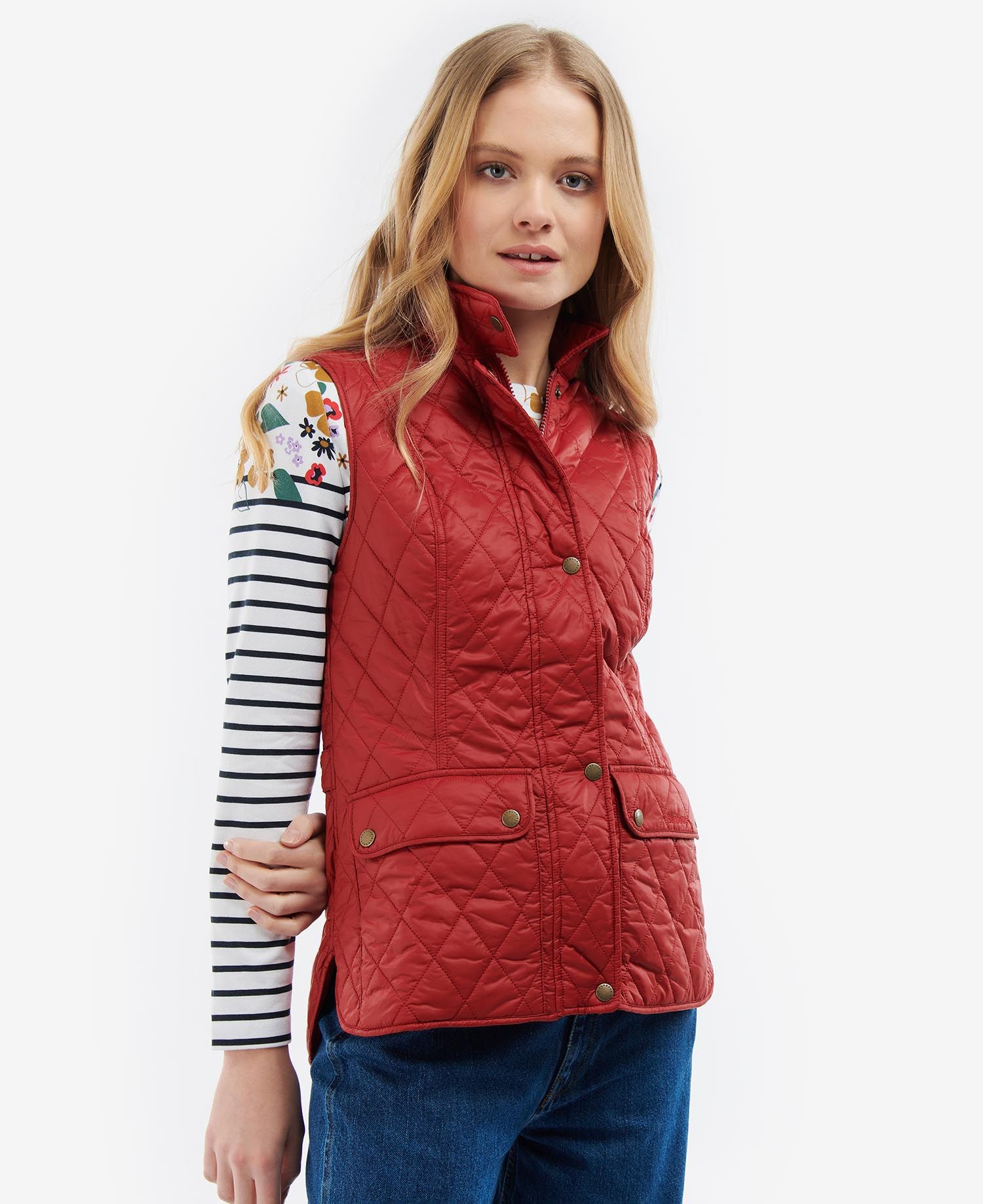 Barbour Otterburn Women\'s Vest Red | 473258-VMI