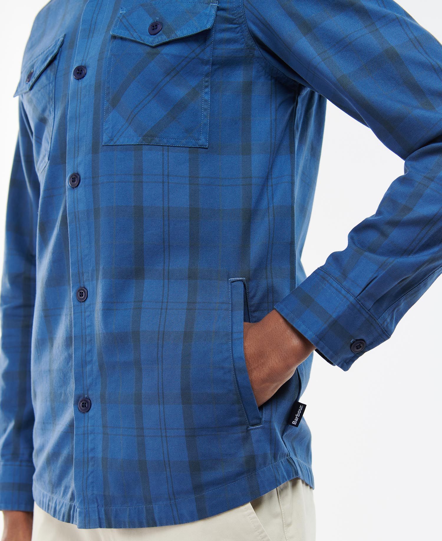 Barbour Overdyed Cannich Men's Overshirt Blue | 279164-VNT