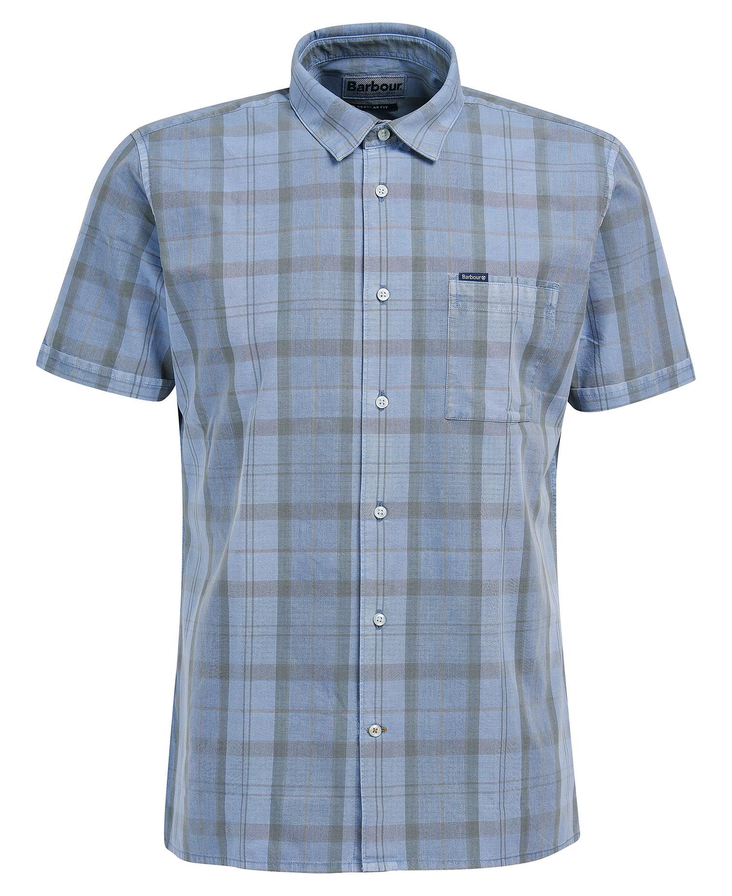 Barbour Overdyed Tartan Summer Men's Shirts Blue | 842961-XRU