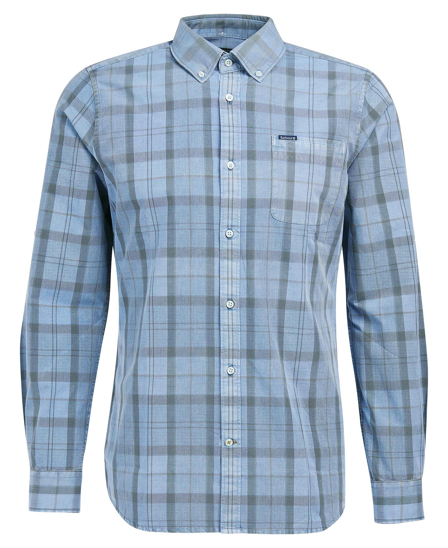 Barbour Overdyed Tartan Tailored Men's Shirts Blue | 862093-AHC