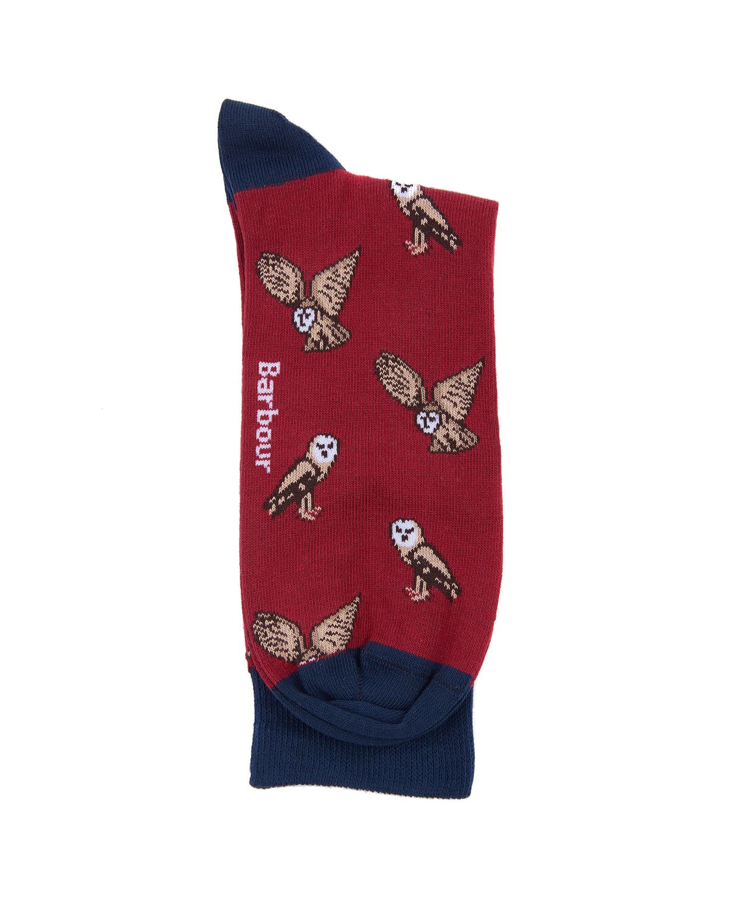 Barbour Owl Men's Socks Red | 241069-GMQ