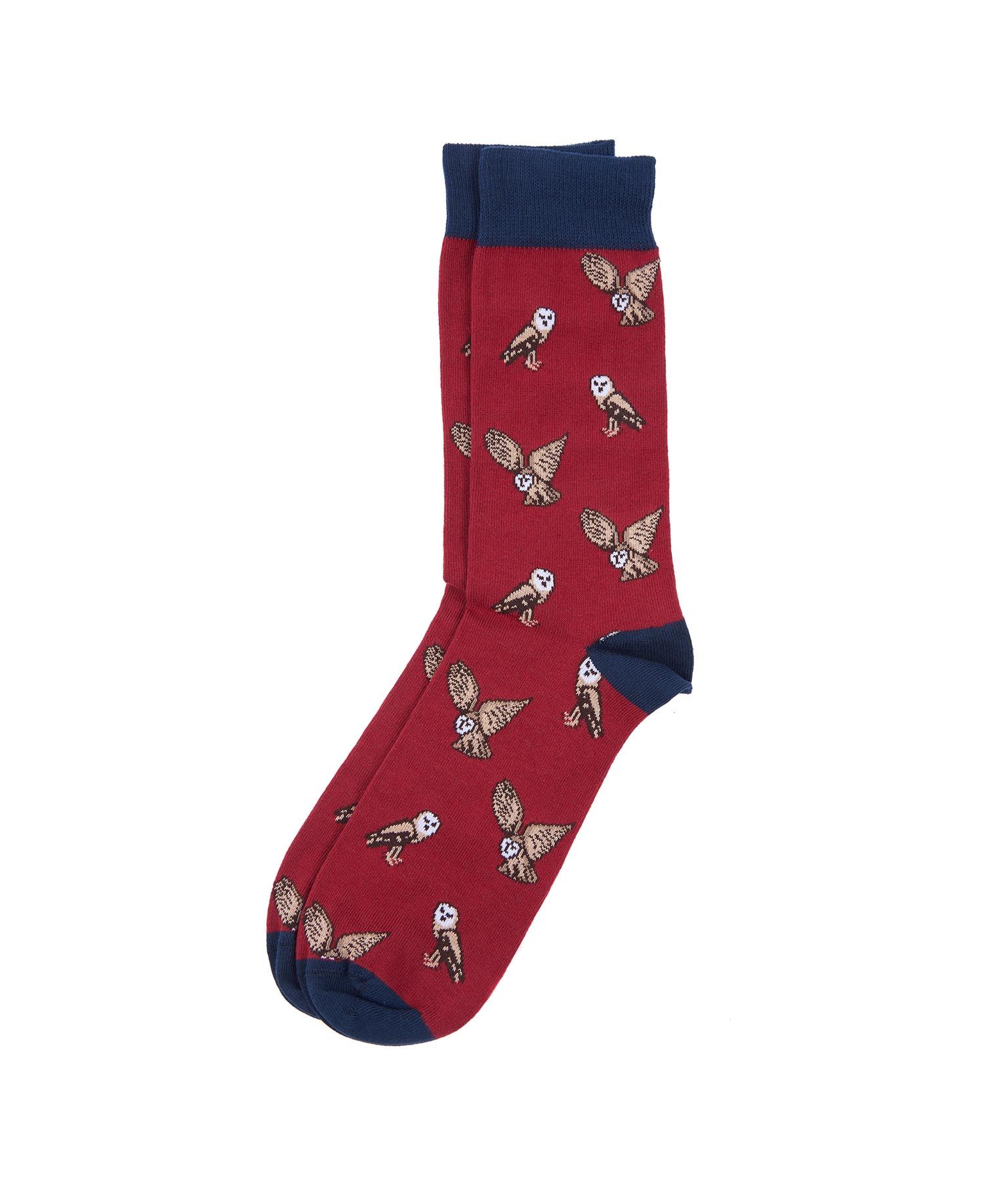 Barbour Owl Men\'s Socks Red | 241069-GMQ