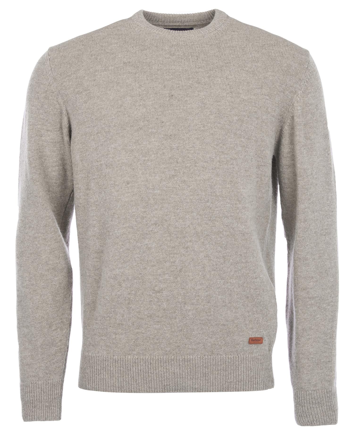 Barbour Patch Crew Neck Men's Sweaters Grey | 510397-UXA