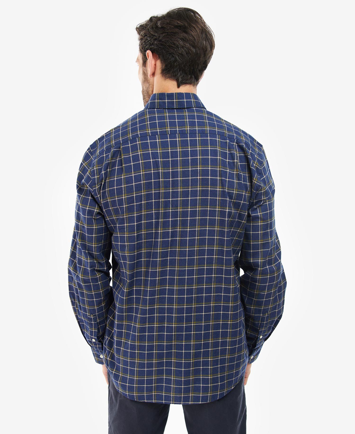 Barbour Pelton Regular Men's Shirts Navy | 429581-LKJ