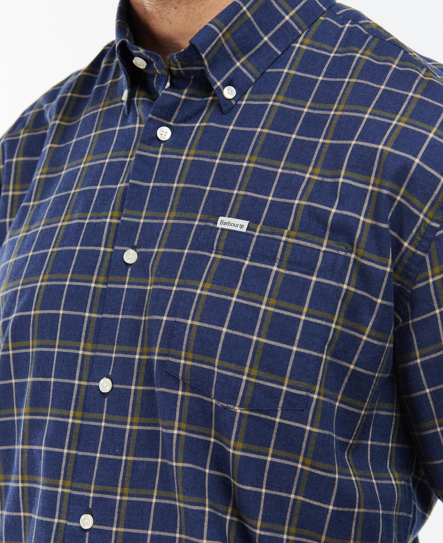 Barbour Pelton Regular Men's Shirts Navy | 429581-LKJ