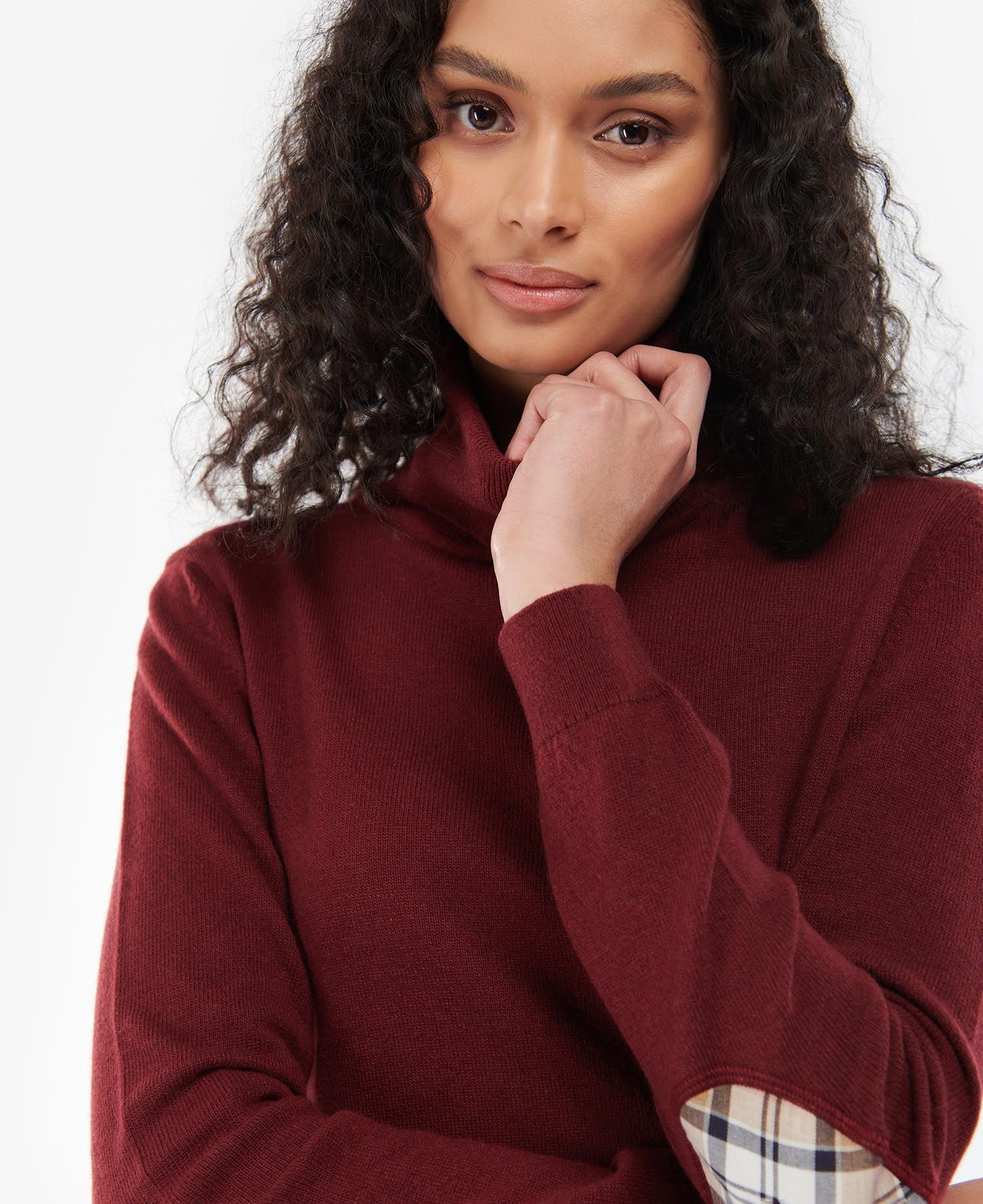 Barbour Pendle Roll-Neck Women's Sweatshirts Burgundy | 074932-MFG