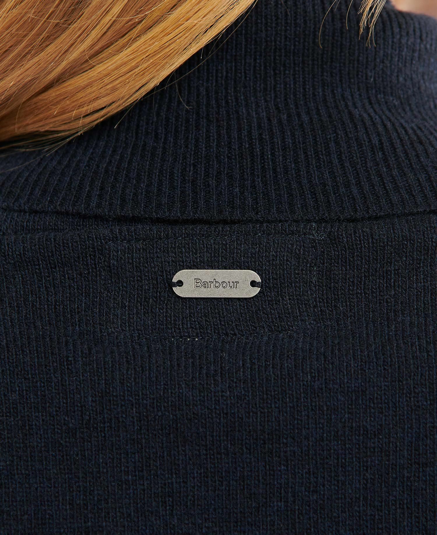 Barbour Pendle Roll-Neck Women's Sweatshirts Navy | 281904-VBY