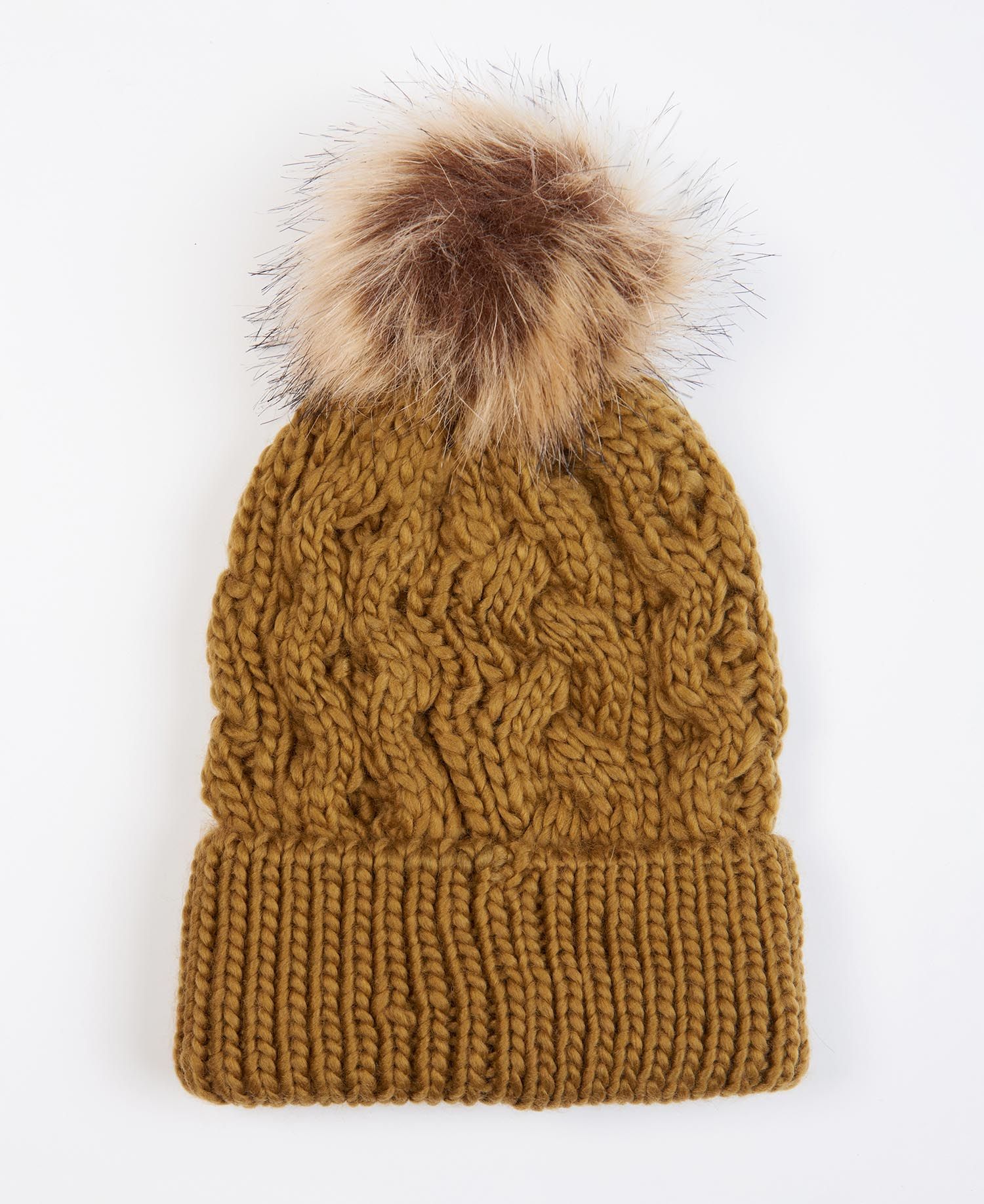 Barbour Penshaw Cable-Knit Women's Beanie Brown | 526390-PWY