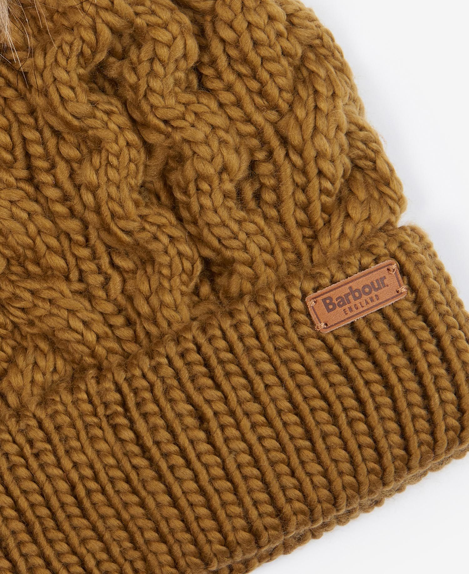 Barbour Penshaw Cable-Knit Women's Beanie Brown | 526390-PWY