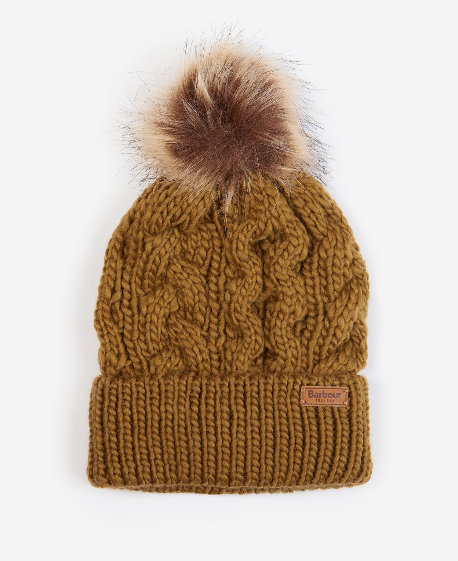 Barbour Penshaw Cable-Knit Women\'s Beanie Brown | 526390-PWY