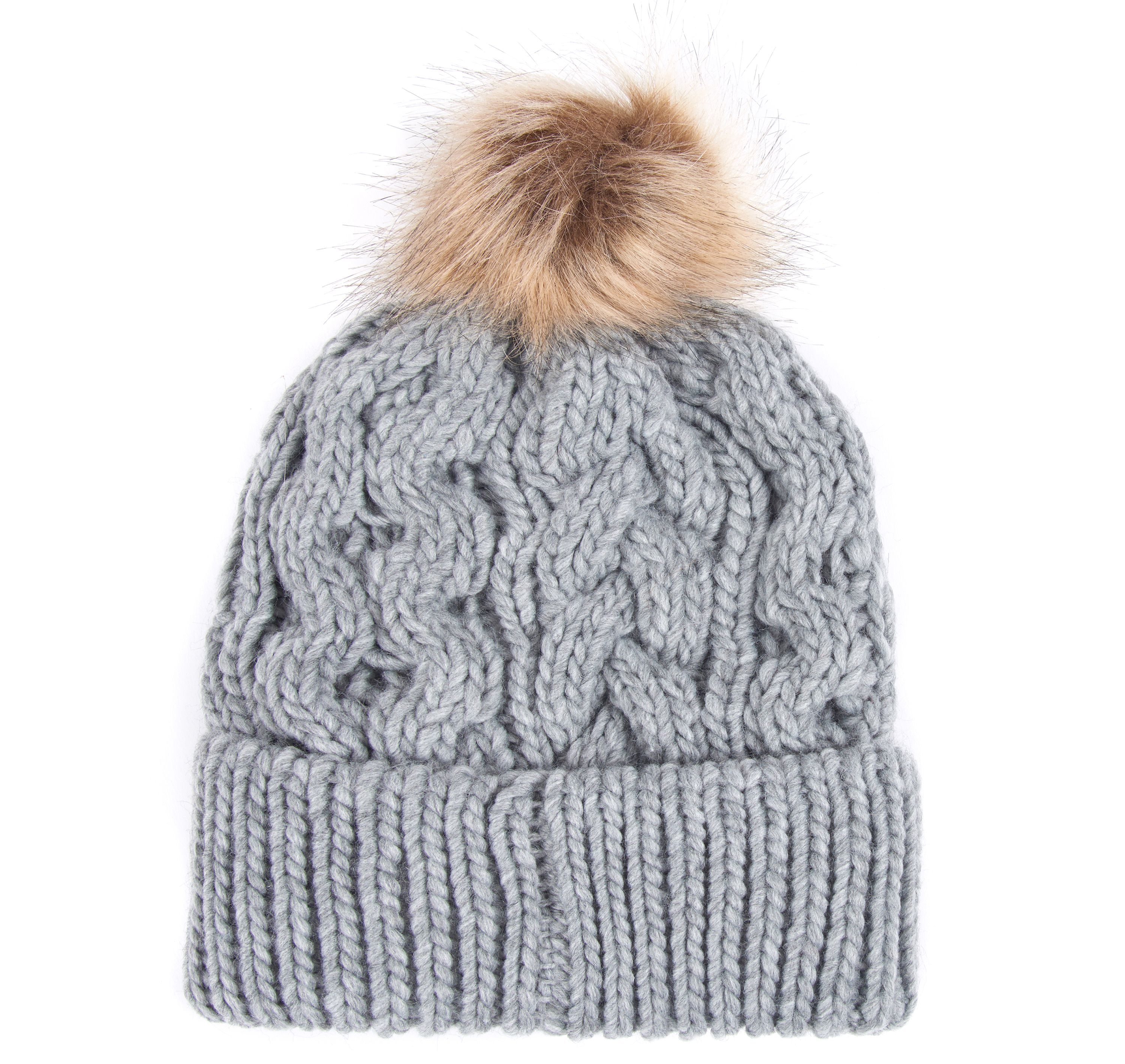 Barbour Penshaw Cable Women's Beanie Grey | 156843-PKX