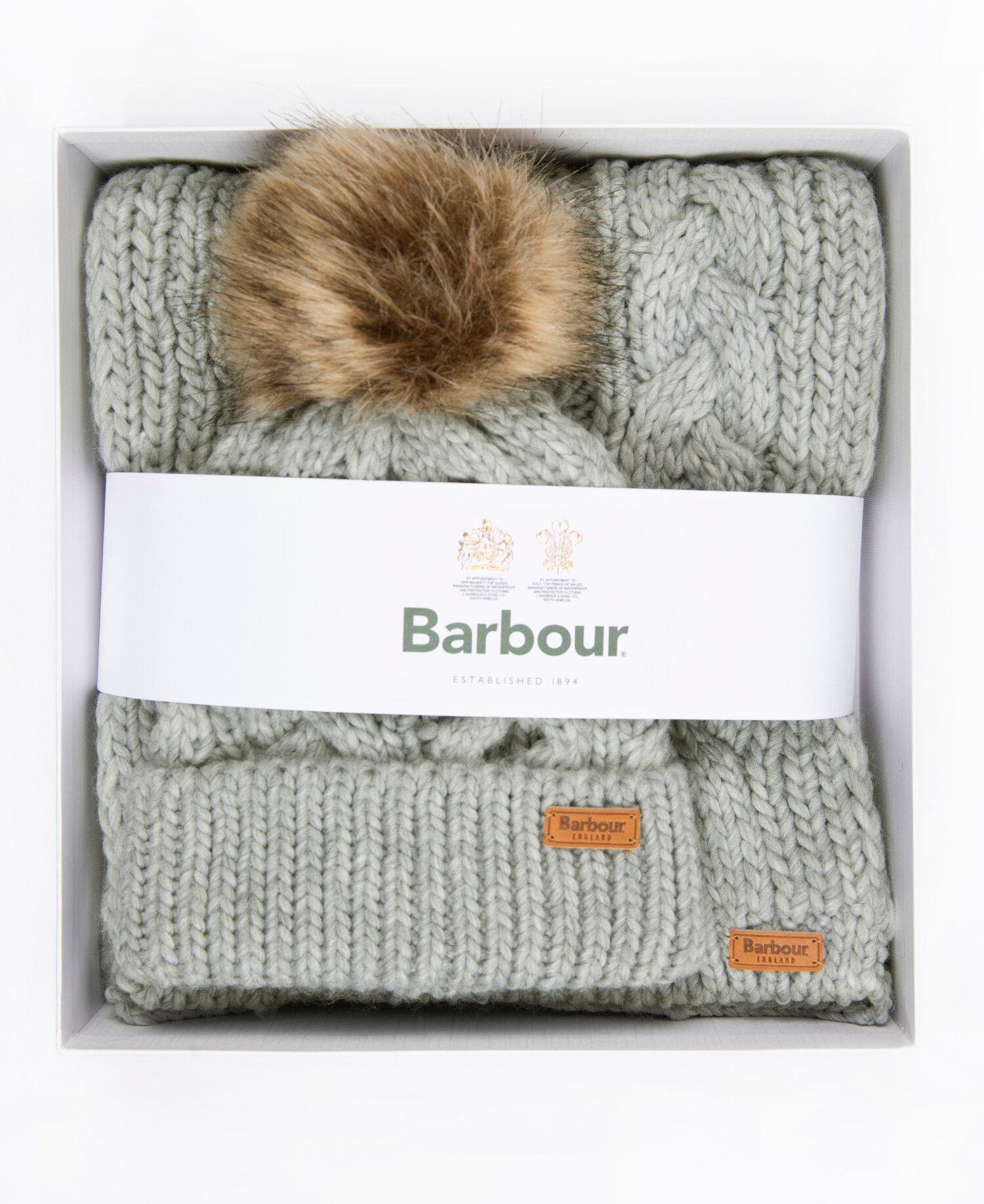 Barbour Penshaw & Set Women's Beanie Grey | 130746-QFS