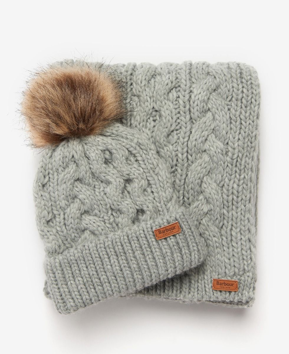 Barbour Penshaw & Set Women's Beanie Grey | 130746-QFS