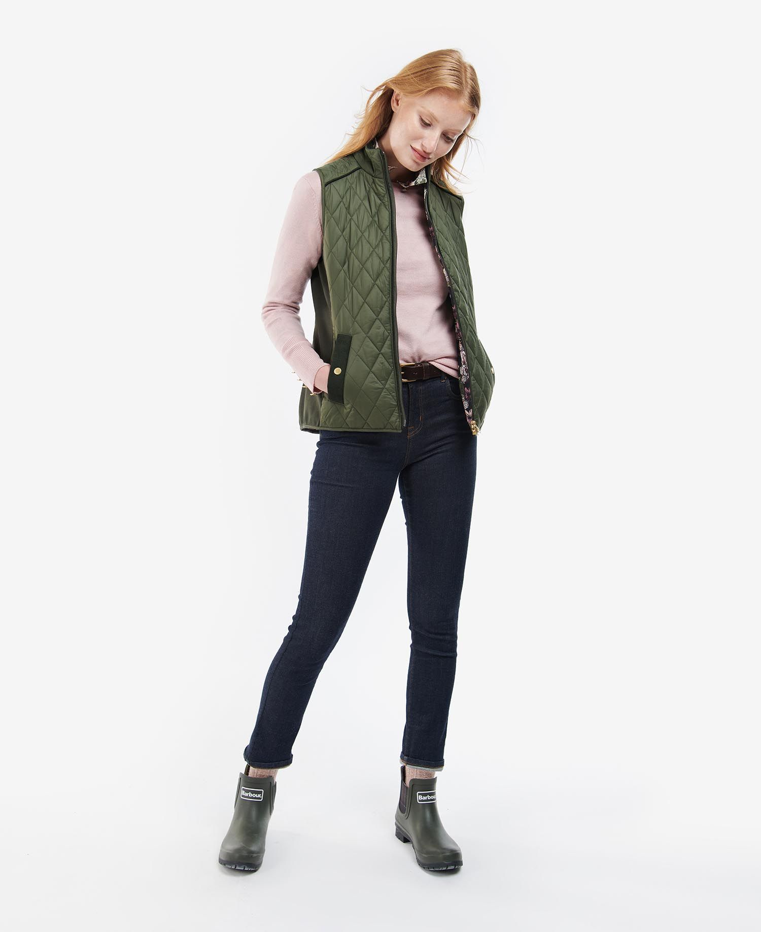 Barbour Poppy Women's Vest Olive | 593704-YWV