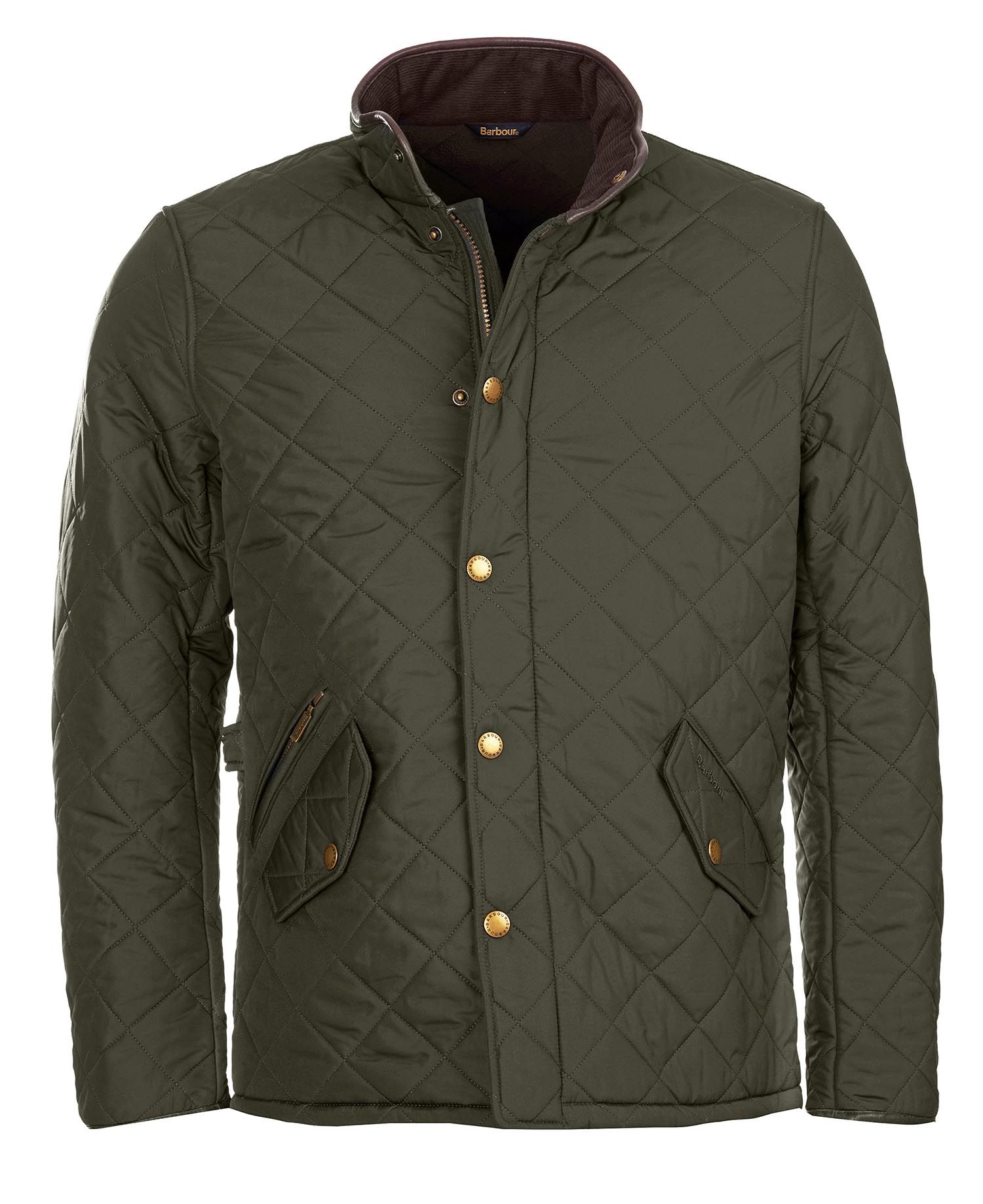 Barbour Powell Men's Quilted Jackets Black | 758614-HIX