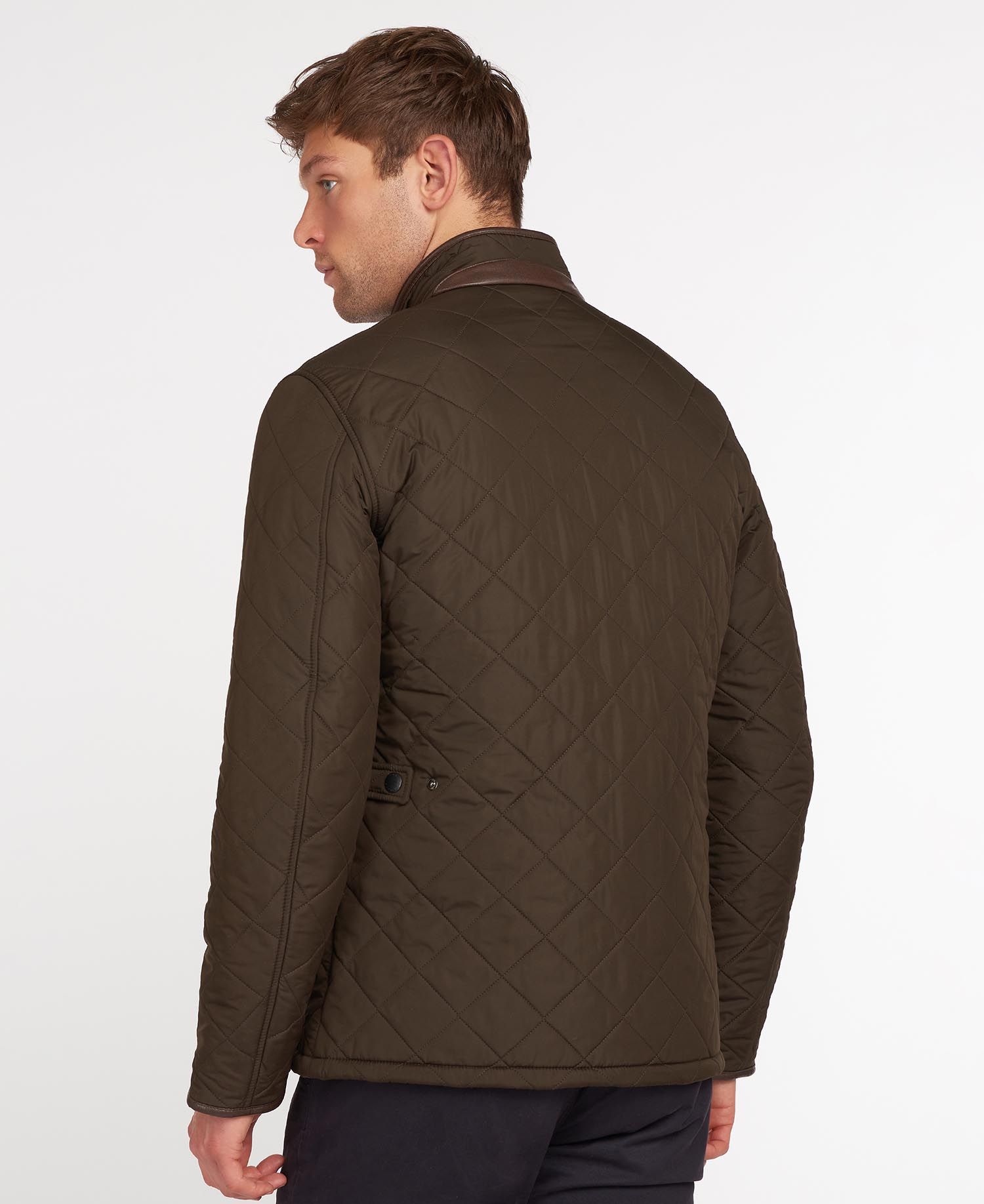 Barbour Powell Men's Quilted Jackets Black | 916750-NGK