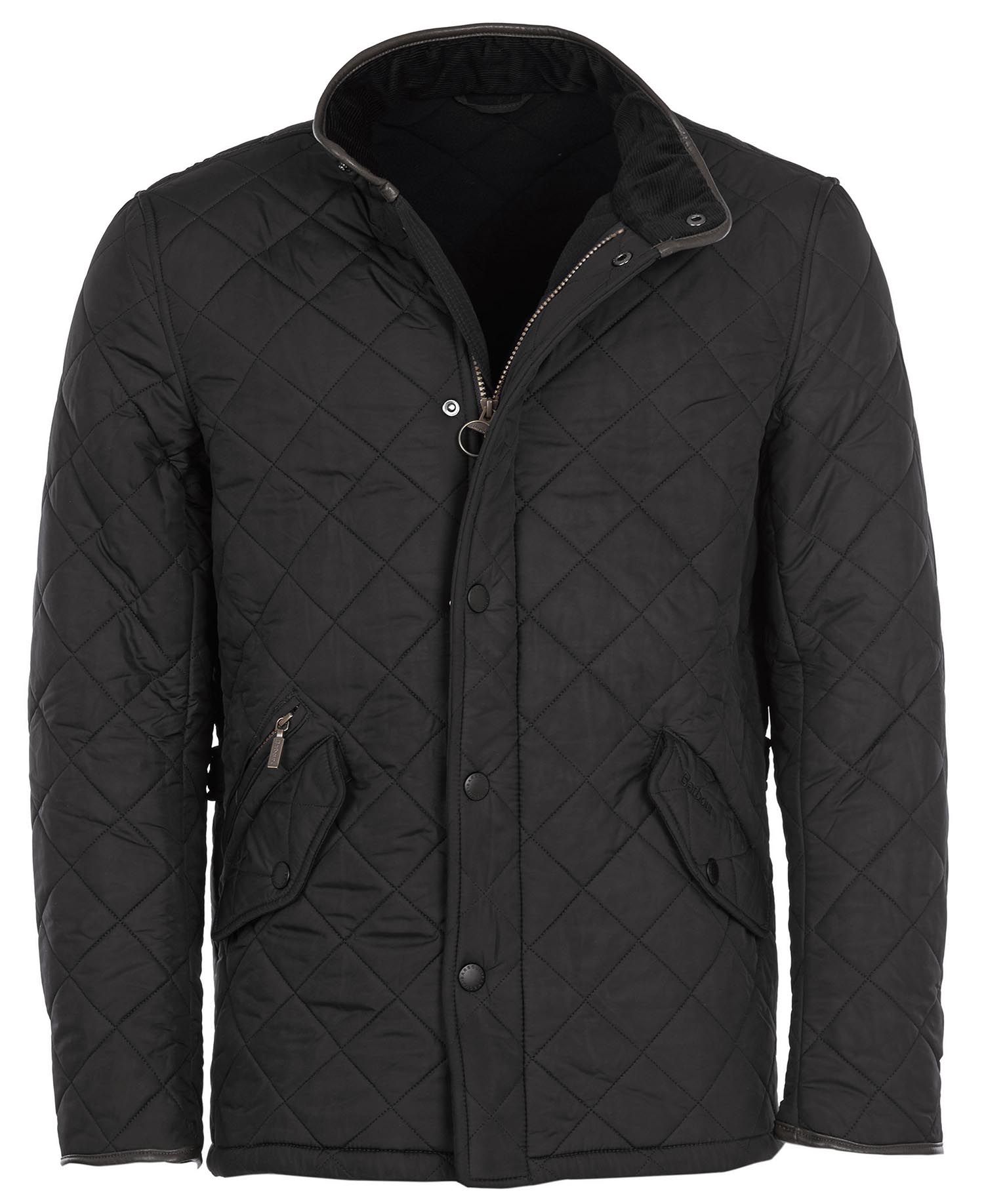 Barbour Powell Men's Quilted Jackets Black | 973162-FGD