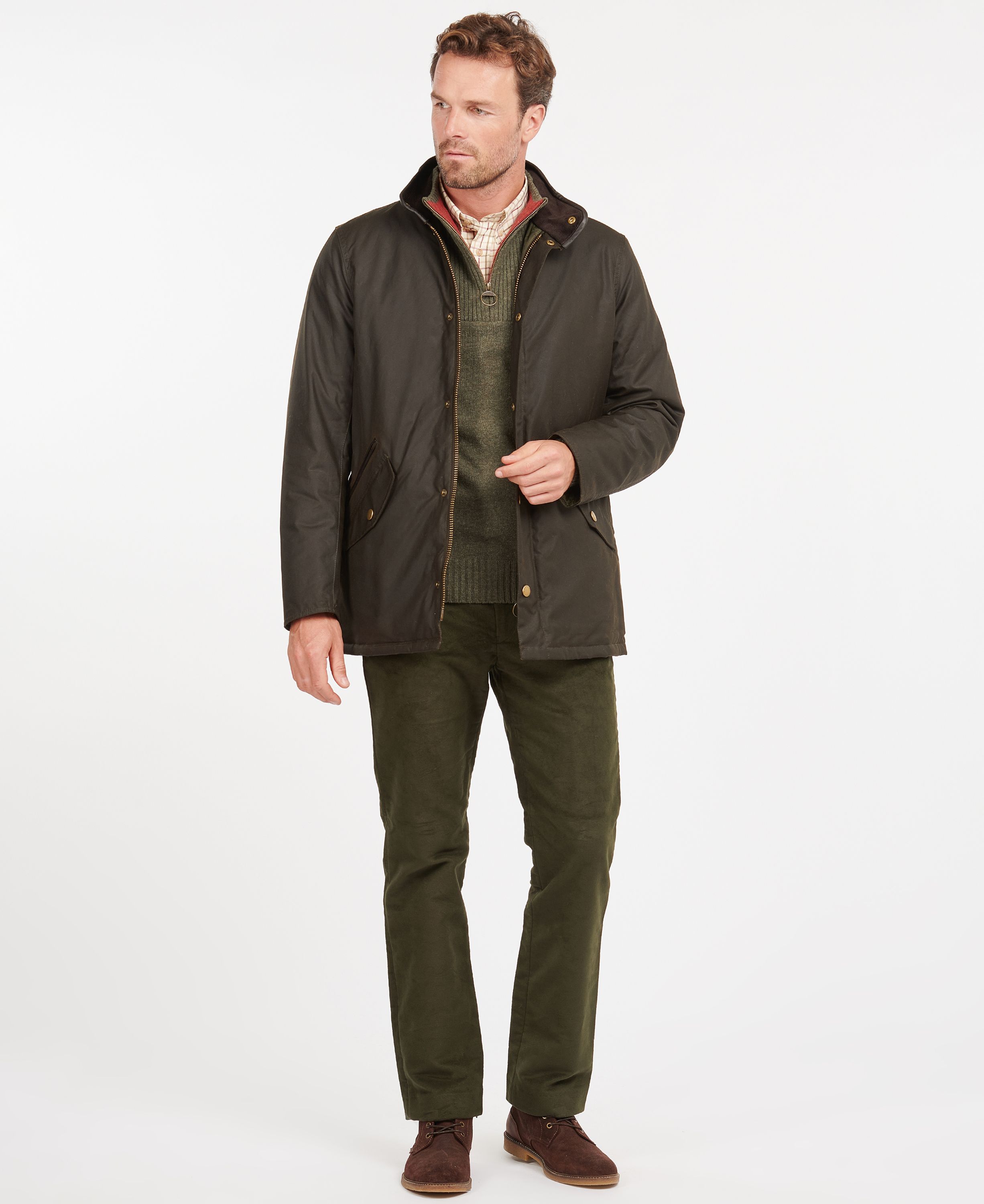 Barbour Prestbury Men's Waxed Jackets Olive | 475630-TNQ