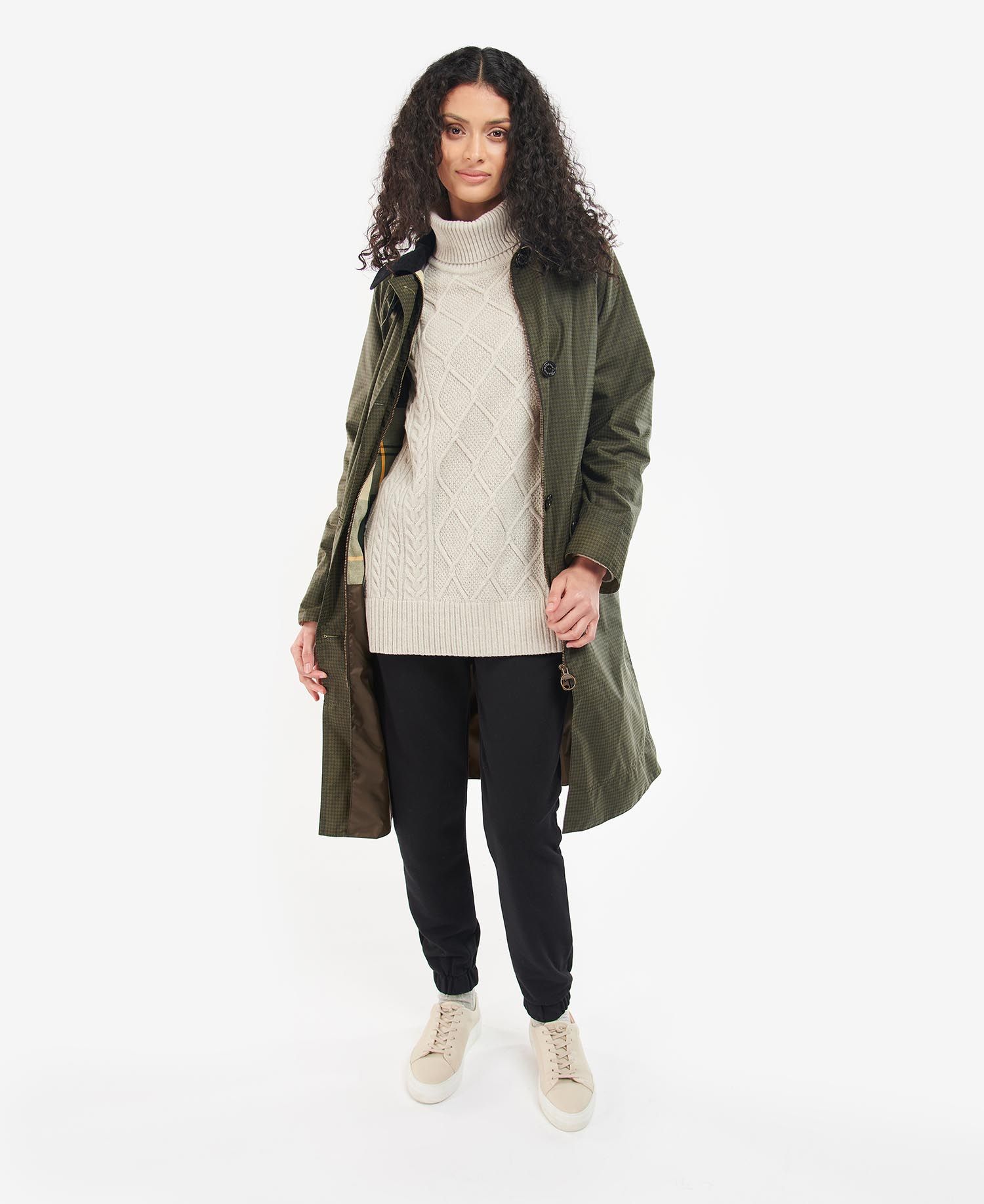 Barbour Printed Burwick Women's Waxed Jackets Olive | 914203-XLA