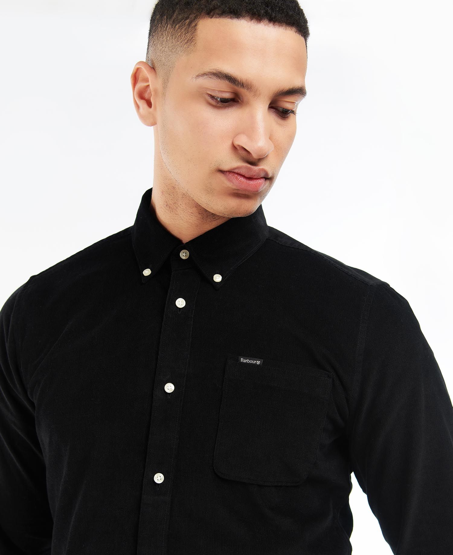 Barbour Ramsey Tailored Men's Shirts Black | 920354-ADN