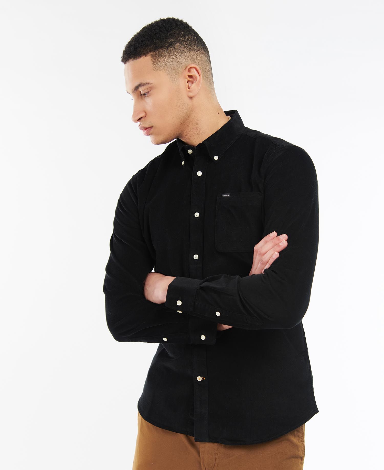 Barbour Ramsey Tailored Men's Shirts Black | 920354-ADN