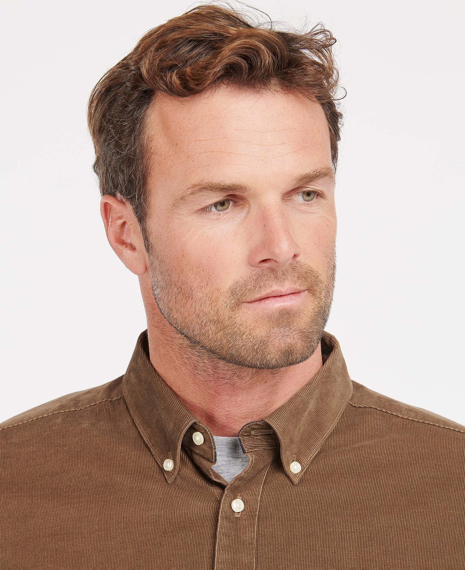 Barbour Ramsey Tailored Men's Shirts Brown | 378240-KPN