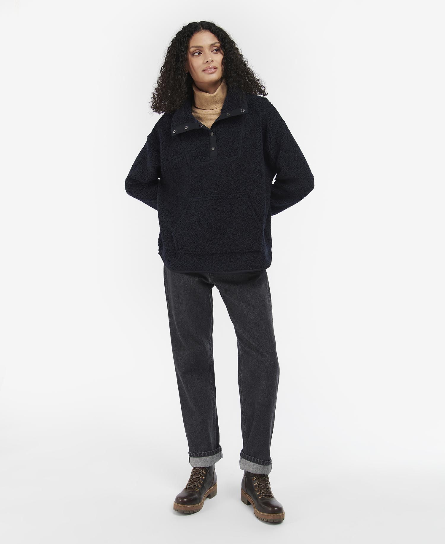 Barbour Raylees Fleece Women's Sweatshirts Black | 946730-WEH