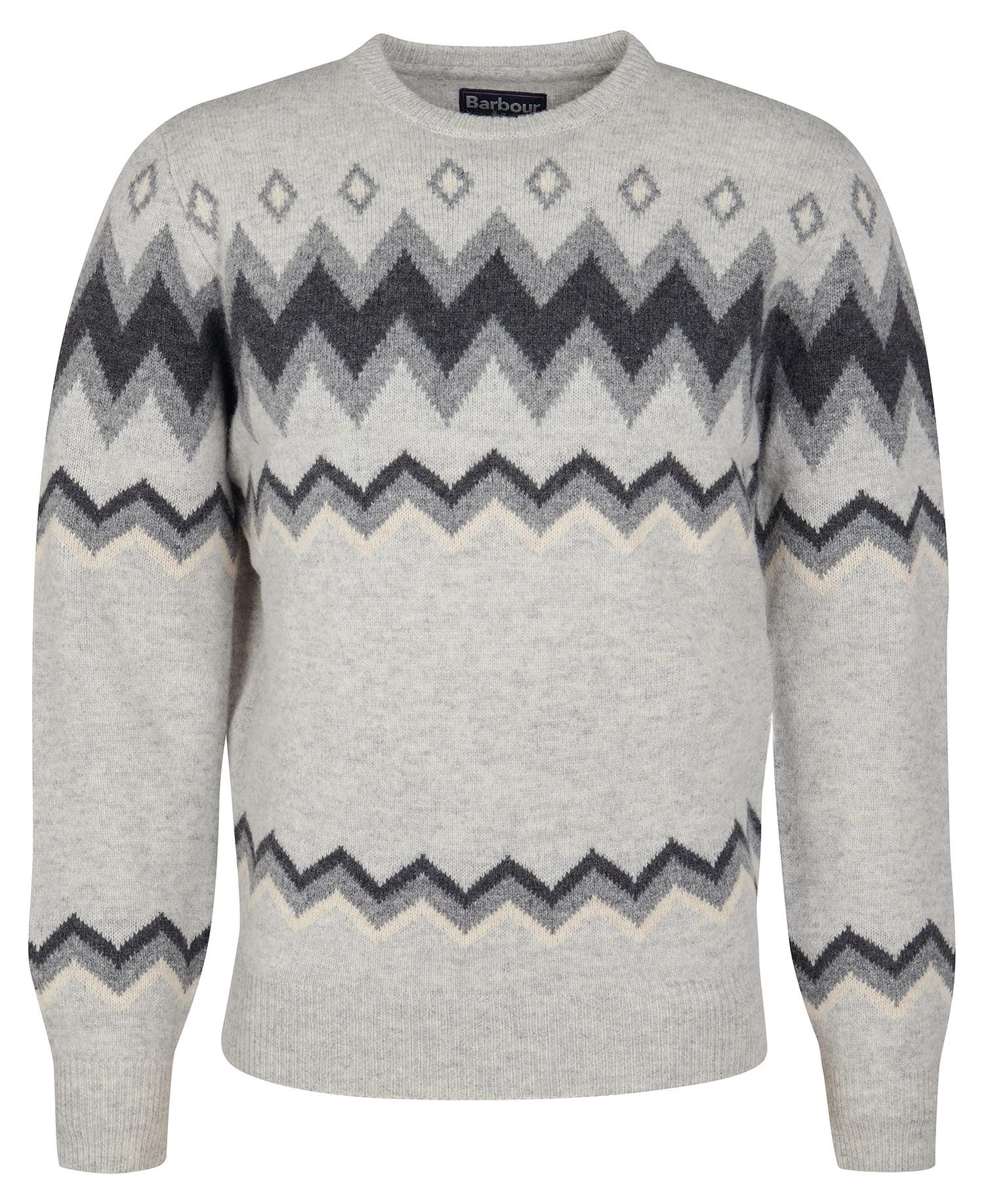 Barbour Regis Fairisle Men's Sweatshirts Grey | 380294-SQT