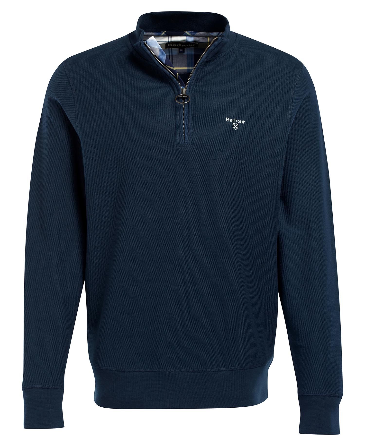 Barbour Rigg Half Zip Men's Sweatshirts Navy | 530719-MVR