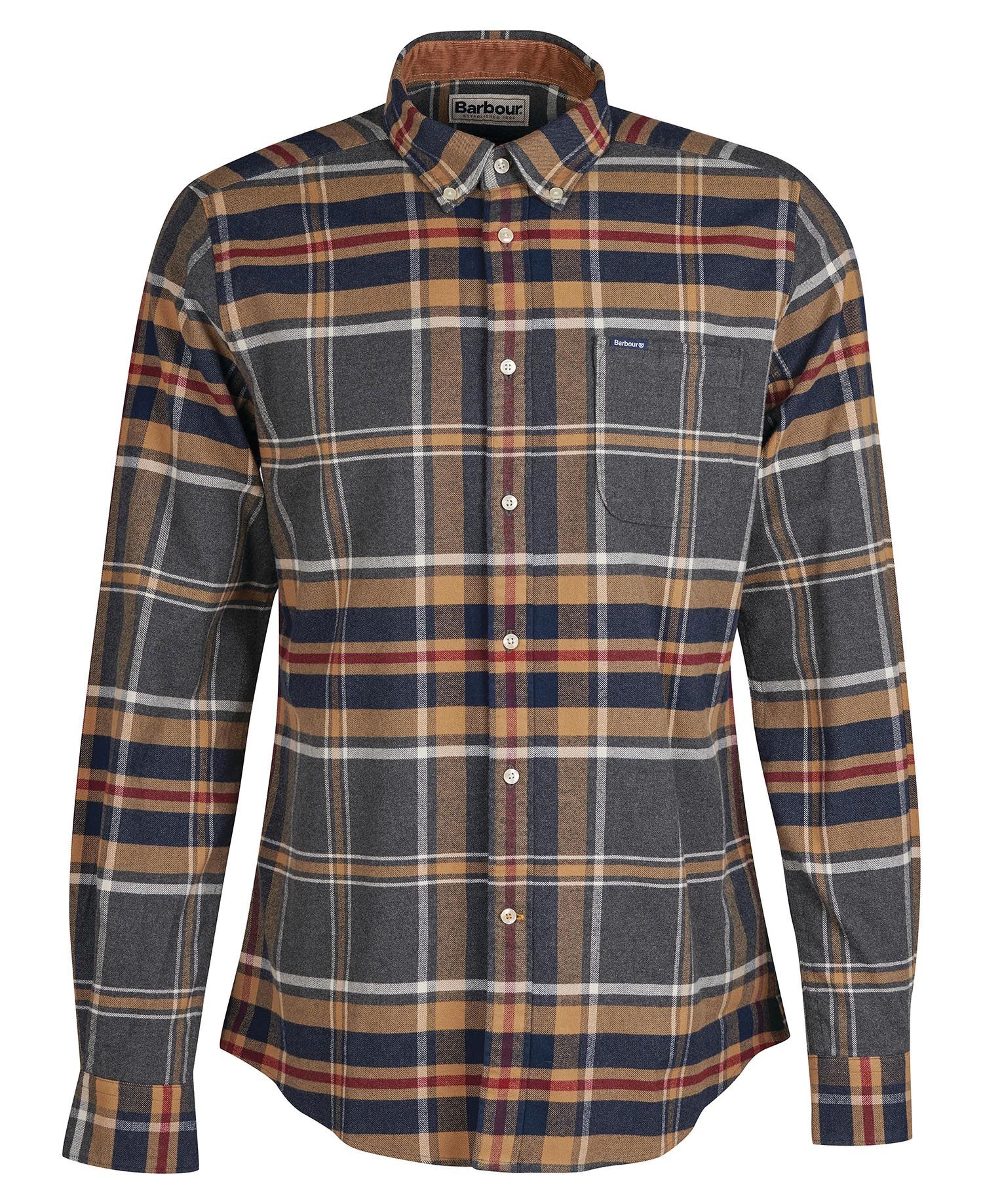 Barbour Ronan Tailored Check Men's Shirts Grey | 316852-WMO