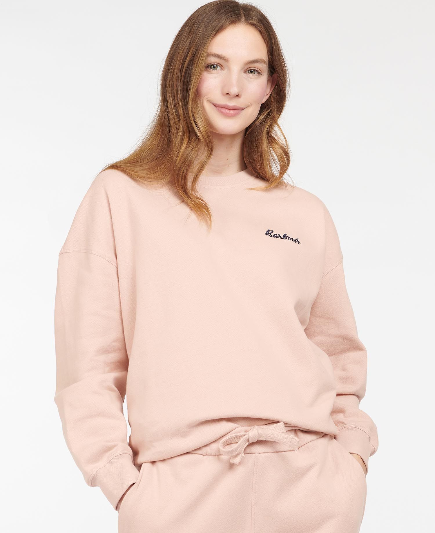 Barbour Rosie Relaxed Crew Women\'s Loungewear Rose Pink | 318752-YFQ