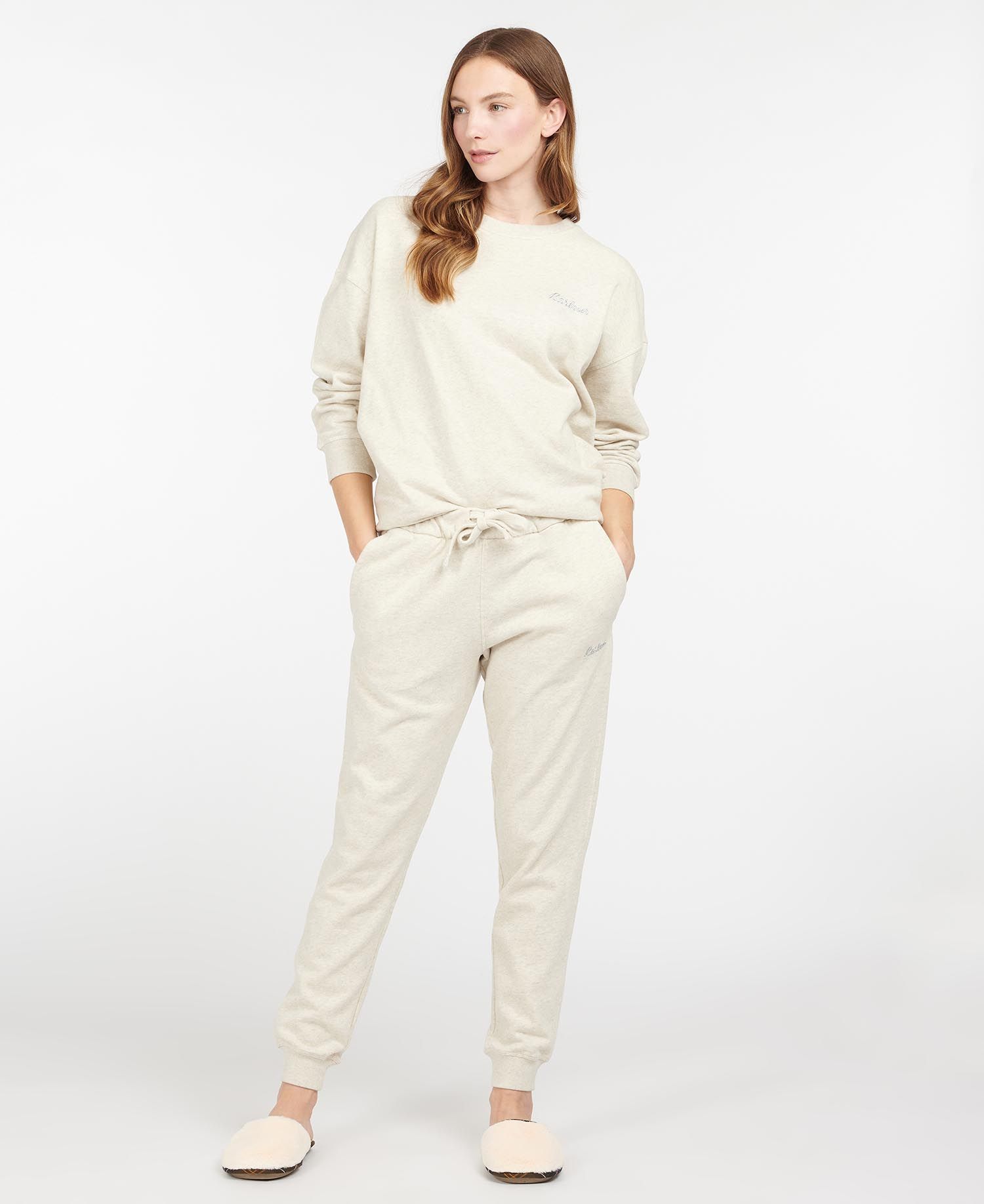 Barbour Rosie Relaxed Crew Women's Loungewear Beige | 765210-PCH