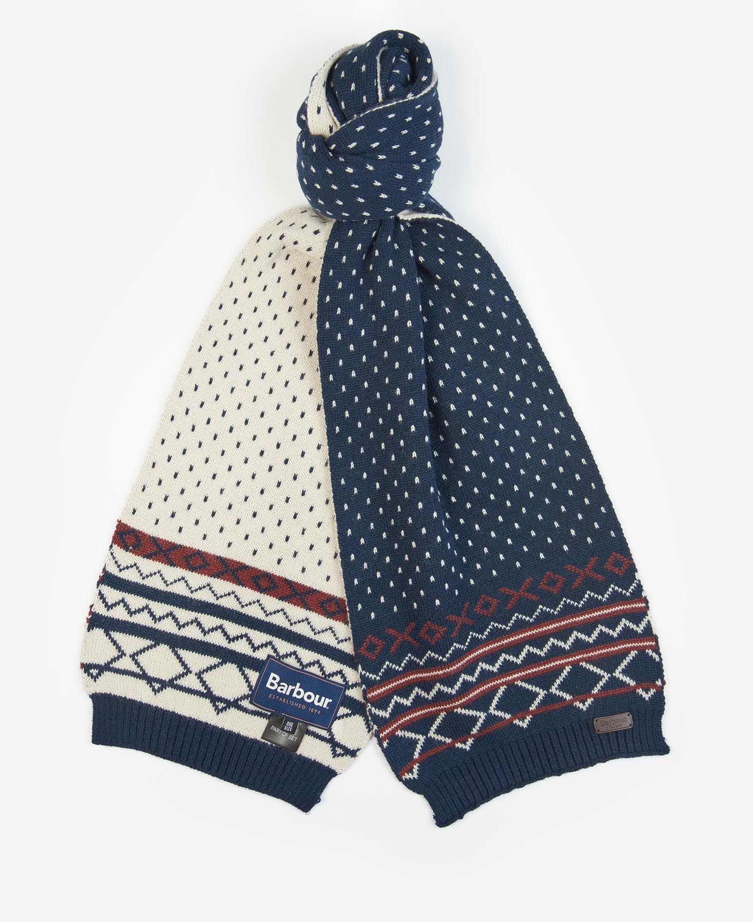 Barbour Rothbury Fairisle & Gift Set Men's Scarves Navy | 583092-RWU