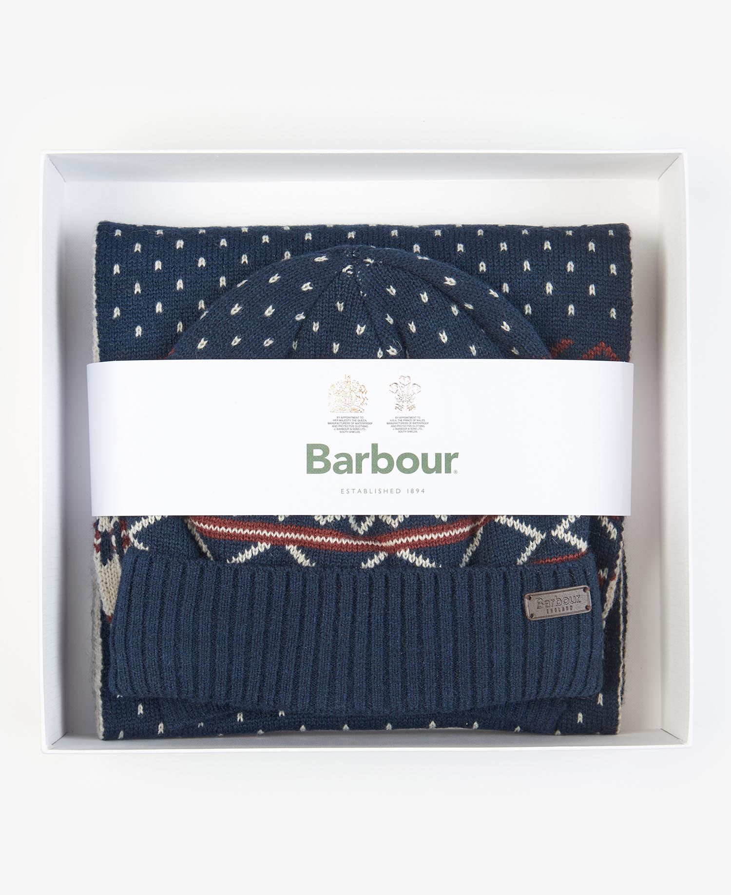 Barbour Rothbury Fairisle & Gift Set Men's Scarves Navy | 583092-RWU