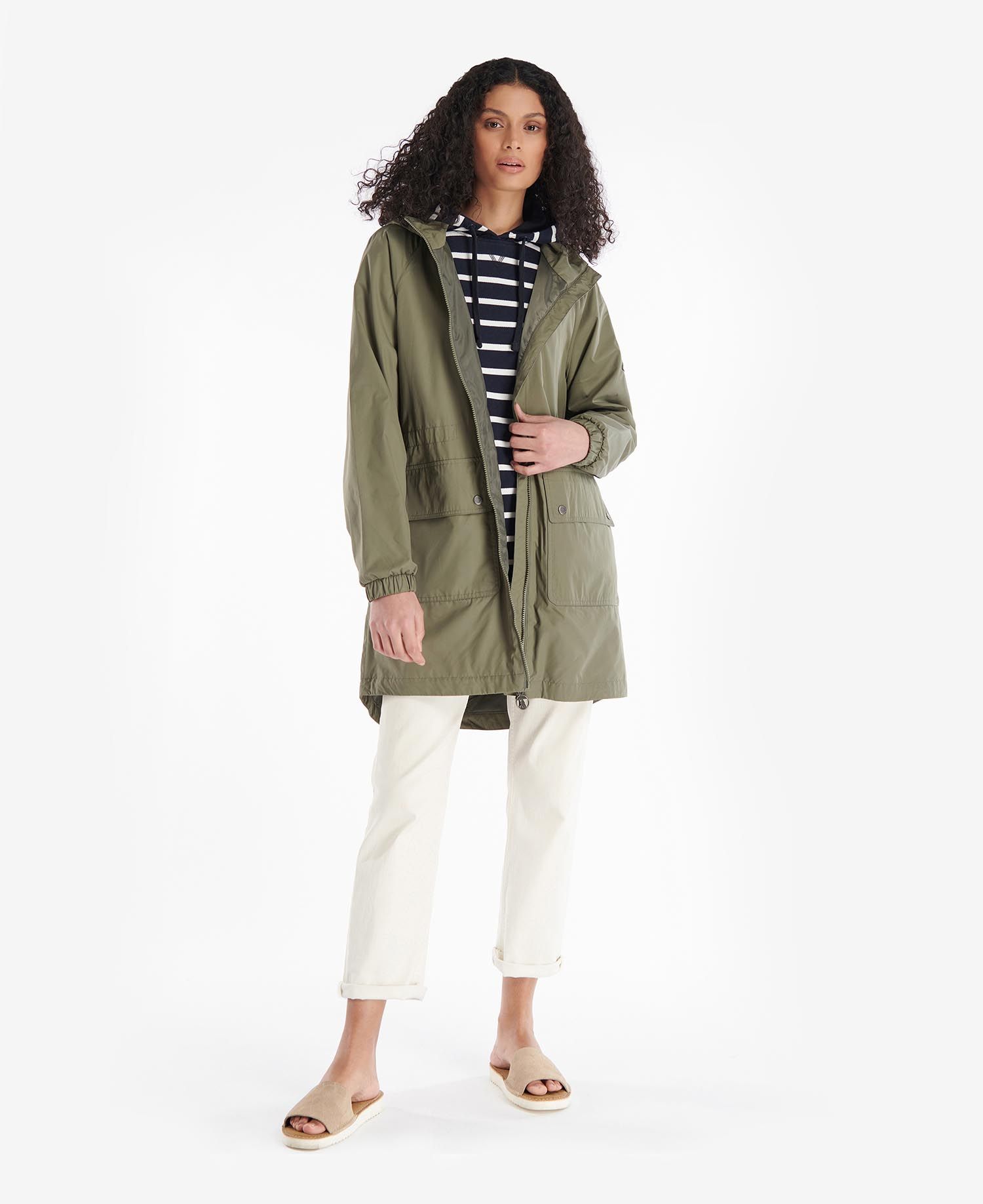 Barbour Sea Daisy Showerproof Women's Casual Jackets Khaki | 506791-PNO