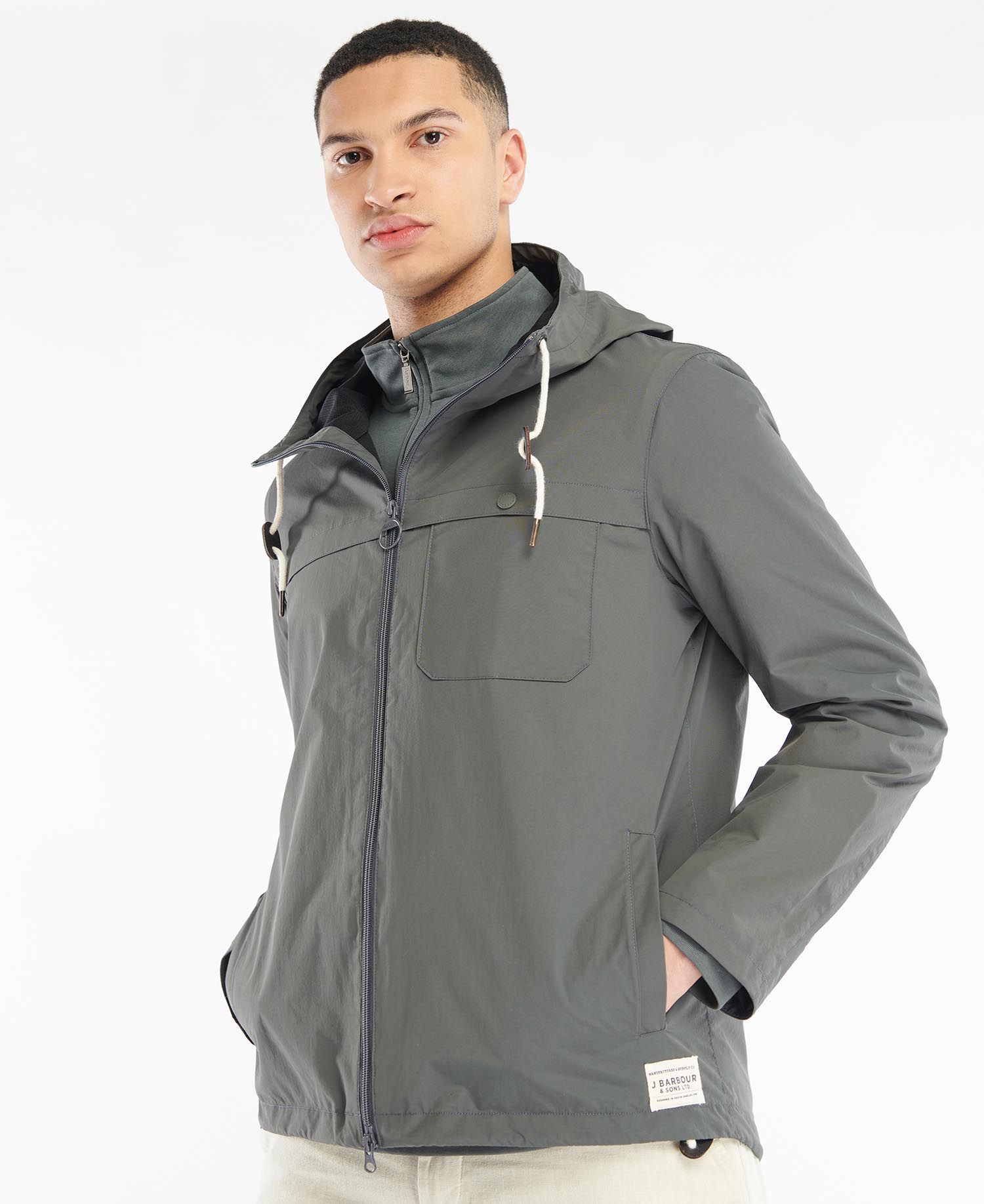 Barbour Selby Showerproof Men\'s Casual Jackets Grey | 865937-OBL