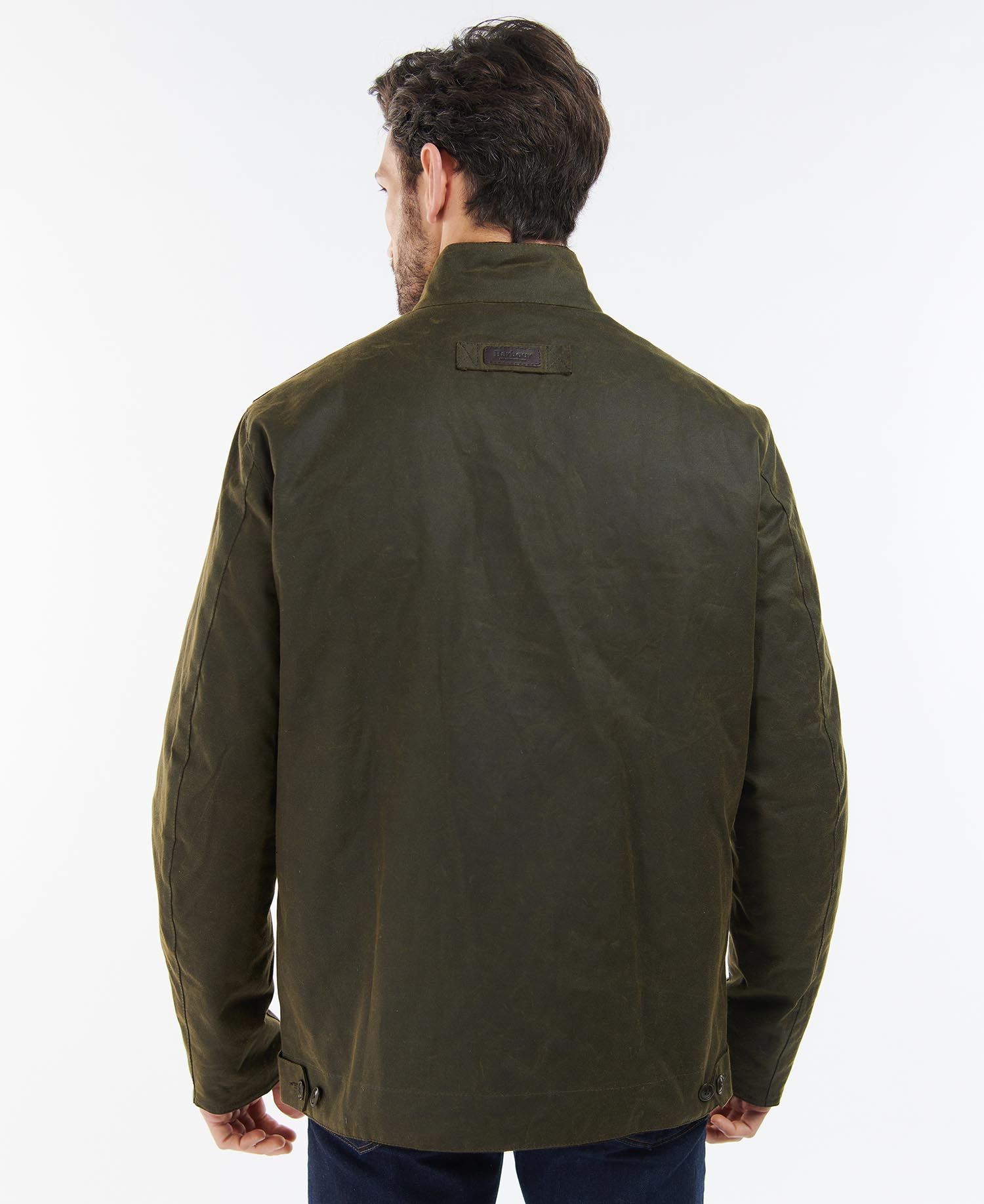 Barbour Sheldon Men's Waxed Jackets Olive | 089137-RYQ