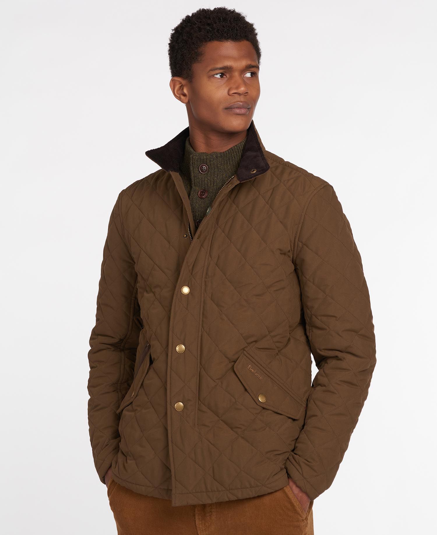 Barbour Shoveler Men's Quilted Jackets Green | 654801-QDG