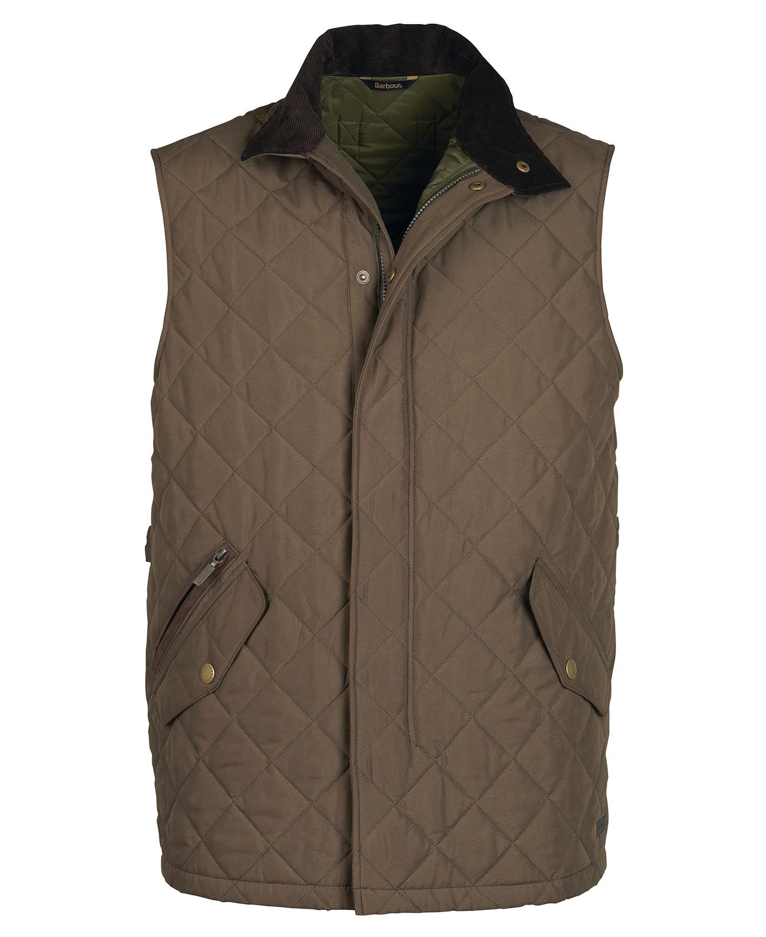 Barbour Shoveler Men's Vest Olive | 792145-BPN