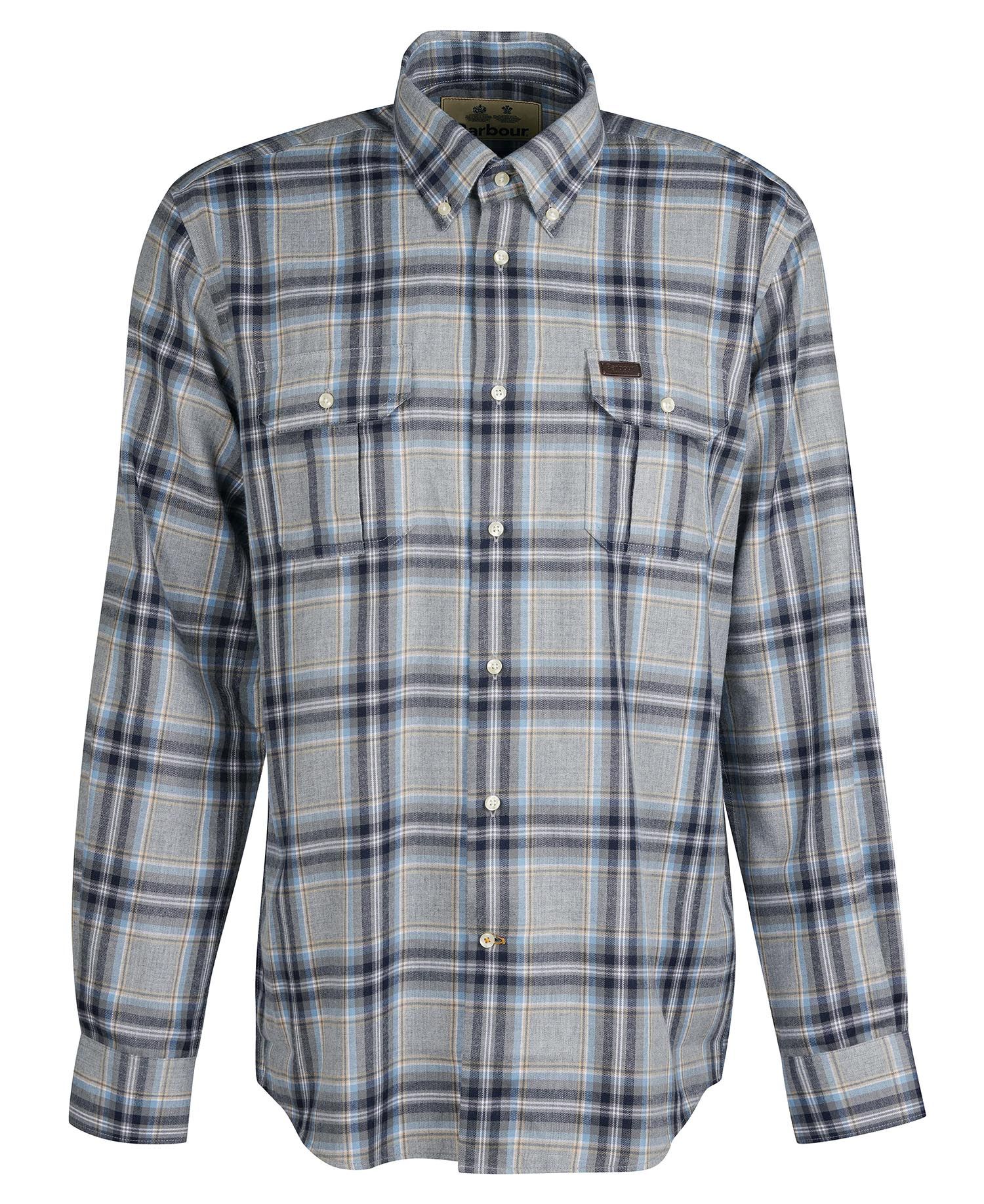 Barbour Singsby Thermo Weave Men's Shirts Grey | 376152-QOE