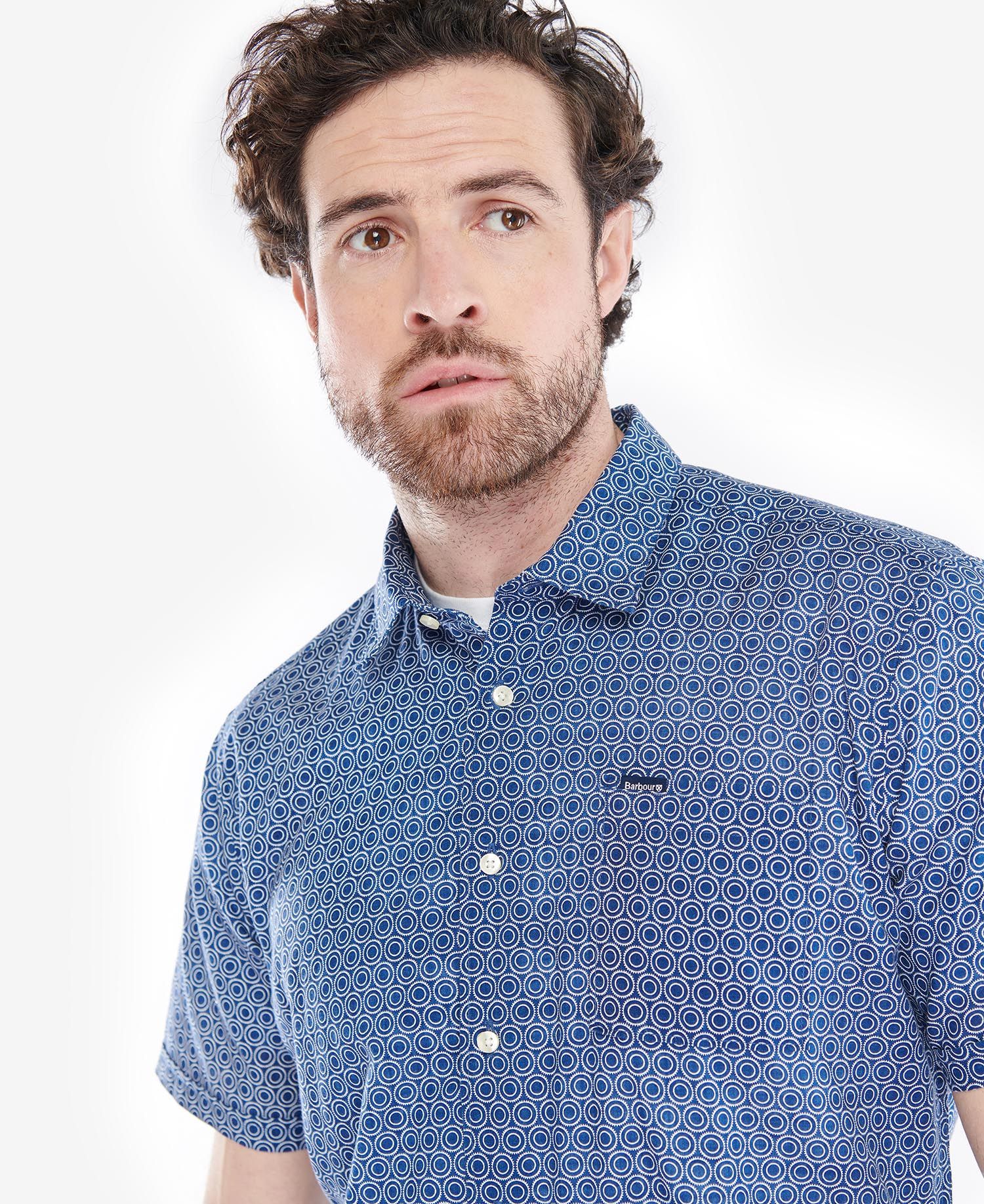 Barbour Solar Summer Fit Men's Shirts Blue | 935870-VOR