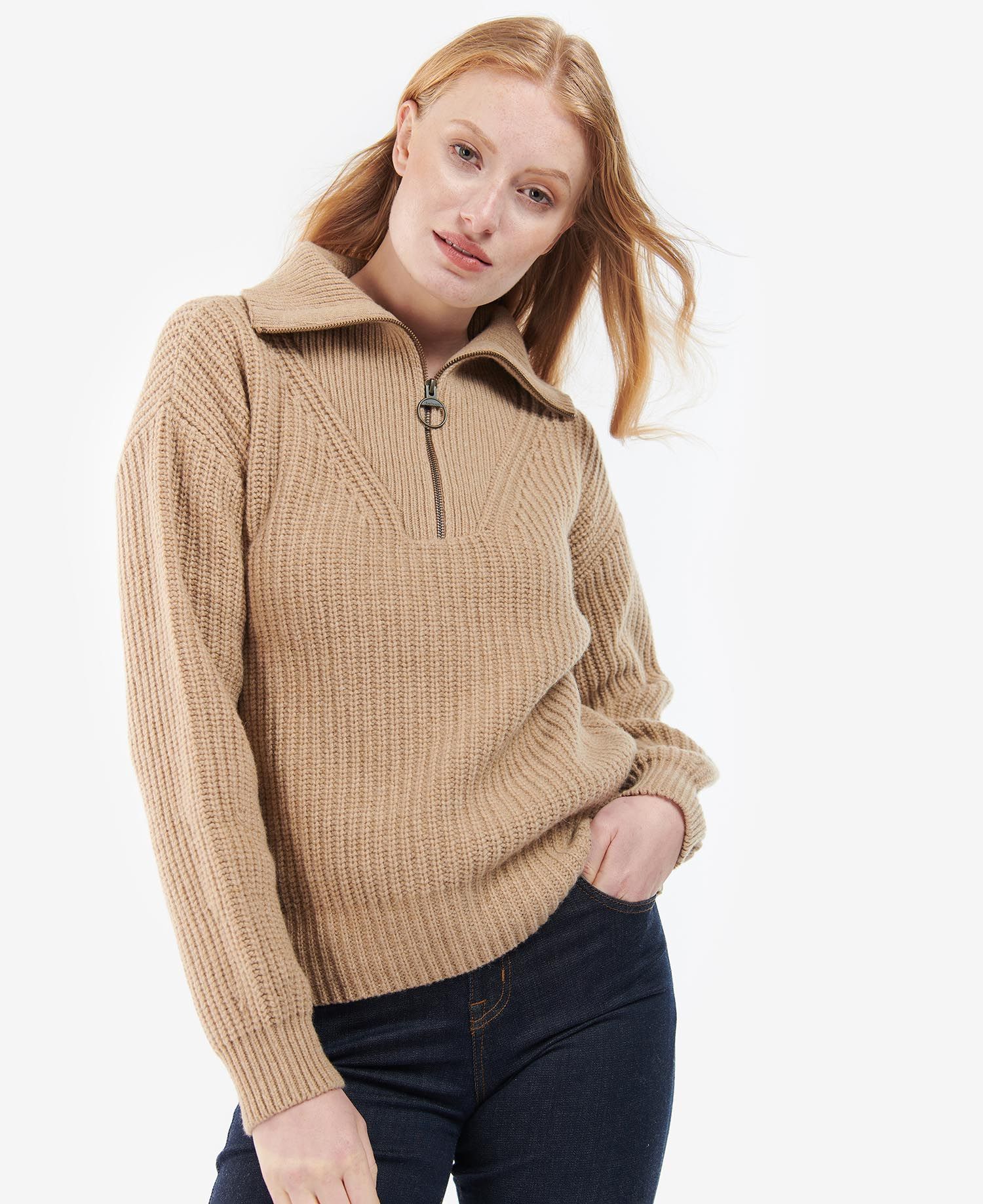 Barbour Stavia Knit Women\'s Sweaters Khaki | 948176-YTO