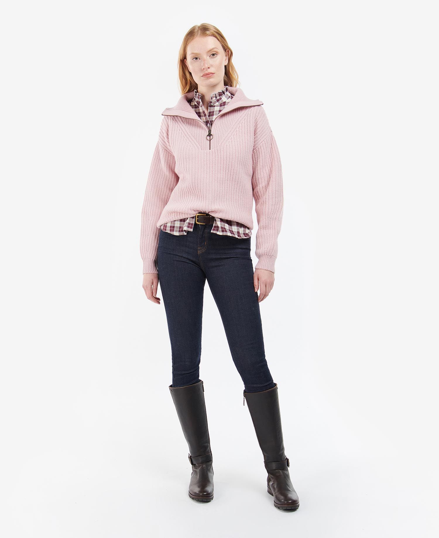 Barbour Stavia Knit Women's Sweatshirts Pink | 324798-ORZ