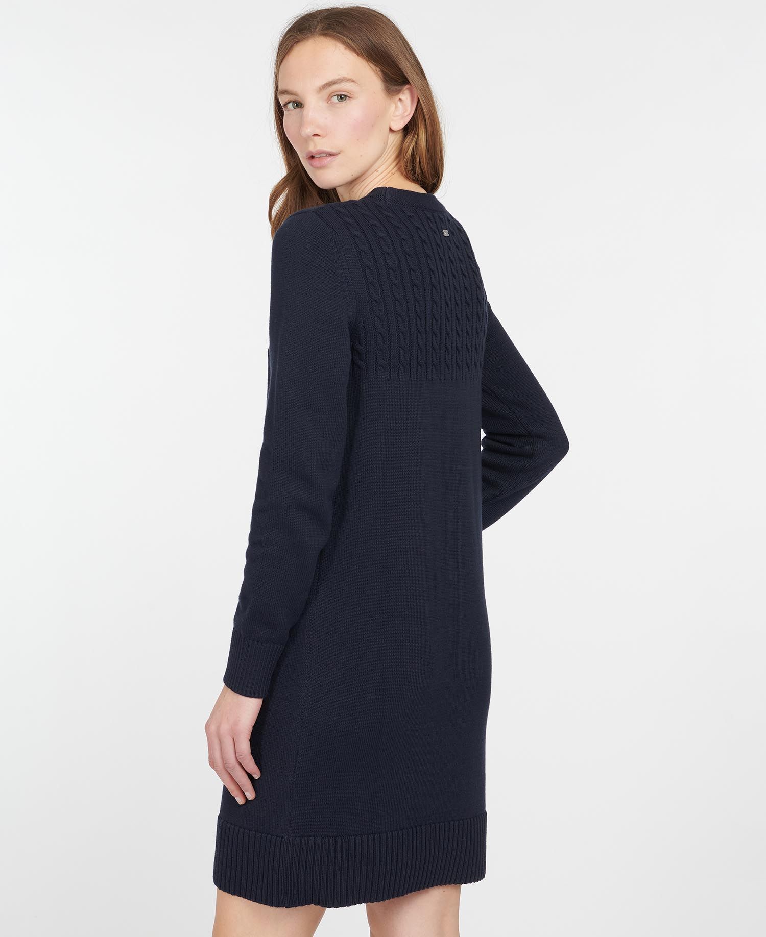 Barbour Stitch Guernsey Women's Dress Navy | 984076-BKJ