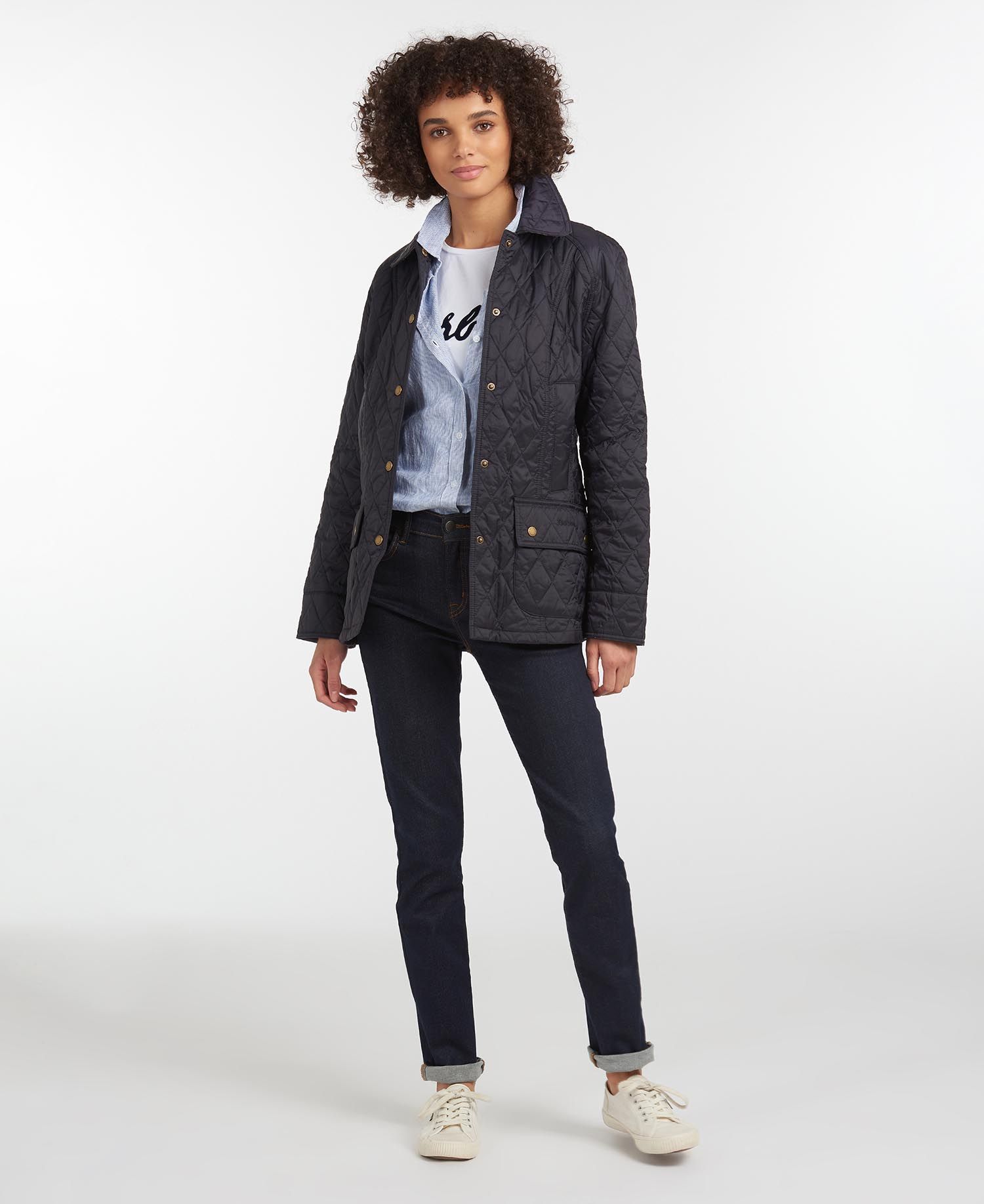 Barbour Summer Beadnell Women's Quilted Jackets Navy | 410875-WDC